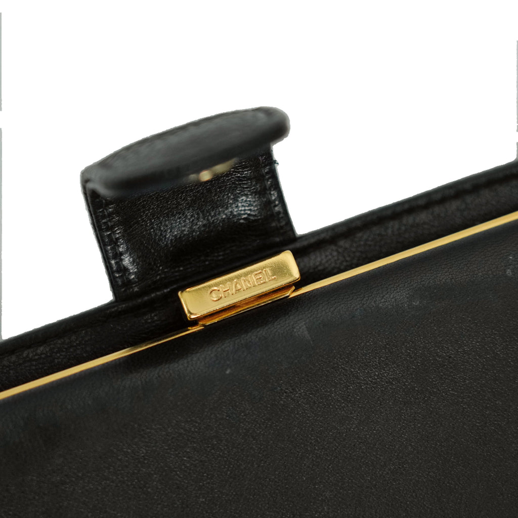 CHANEL 2003-2004 Coco Mark Caviar Skin Long Wallet