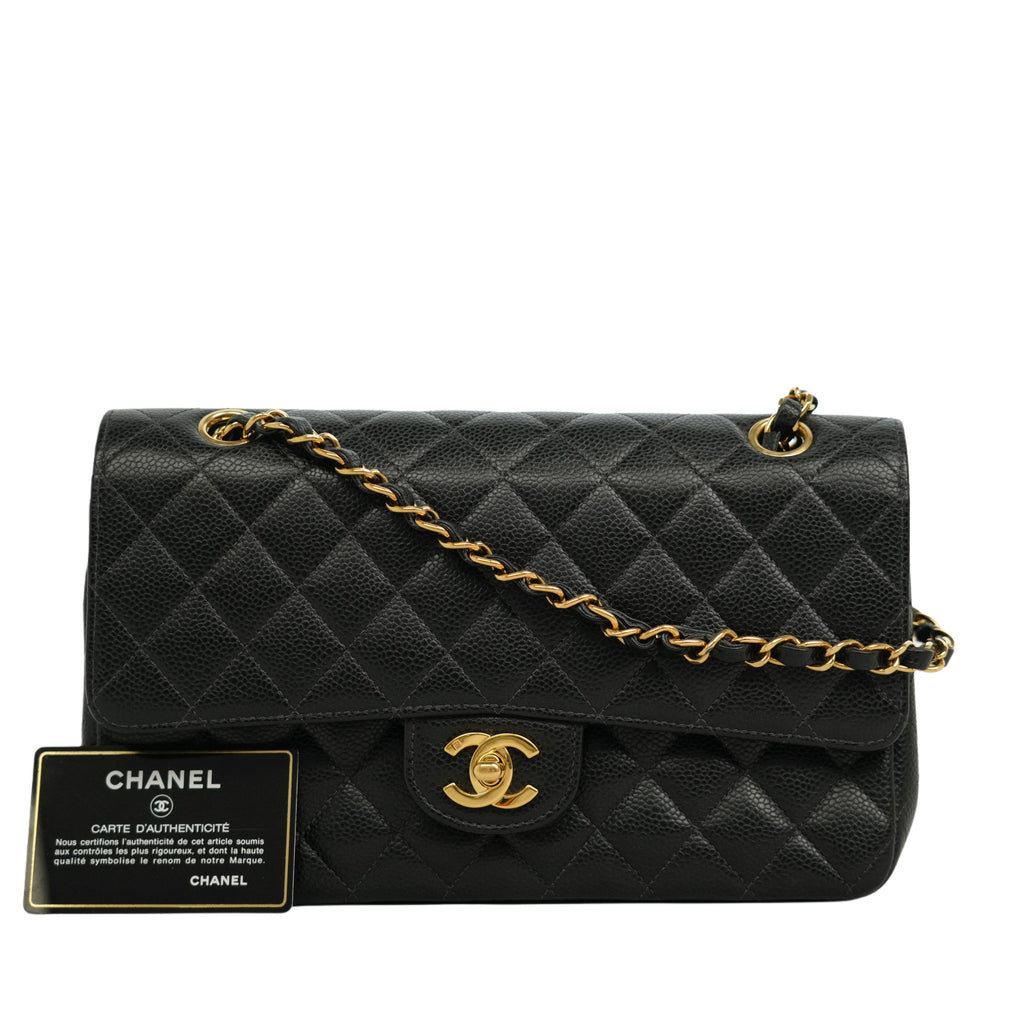CHANEL 2004-2005 Matelassé 25W Chain Shoulder Bag in Caviar Skin