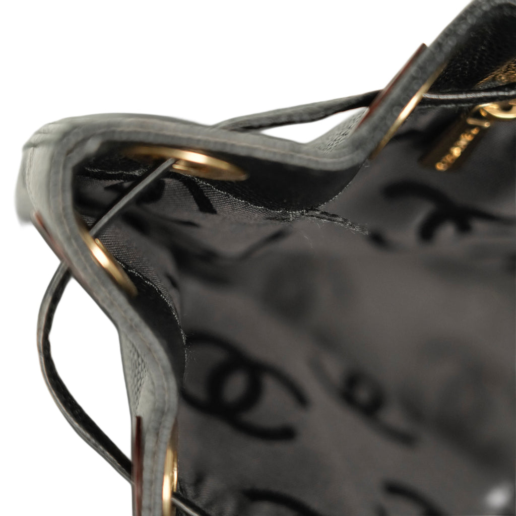 CHANEL 2002–2003 Coco Mark Caviar Skin Handbag
