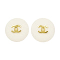 CHANEL Coco Mark Button Earrings