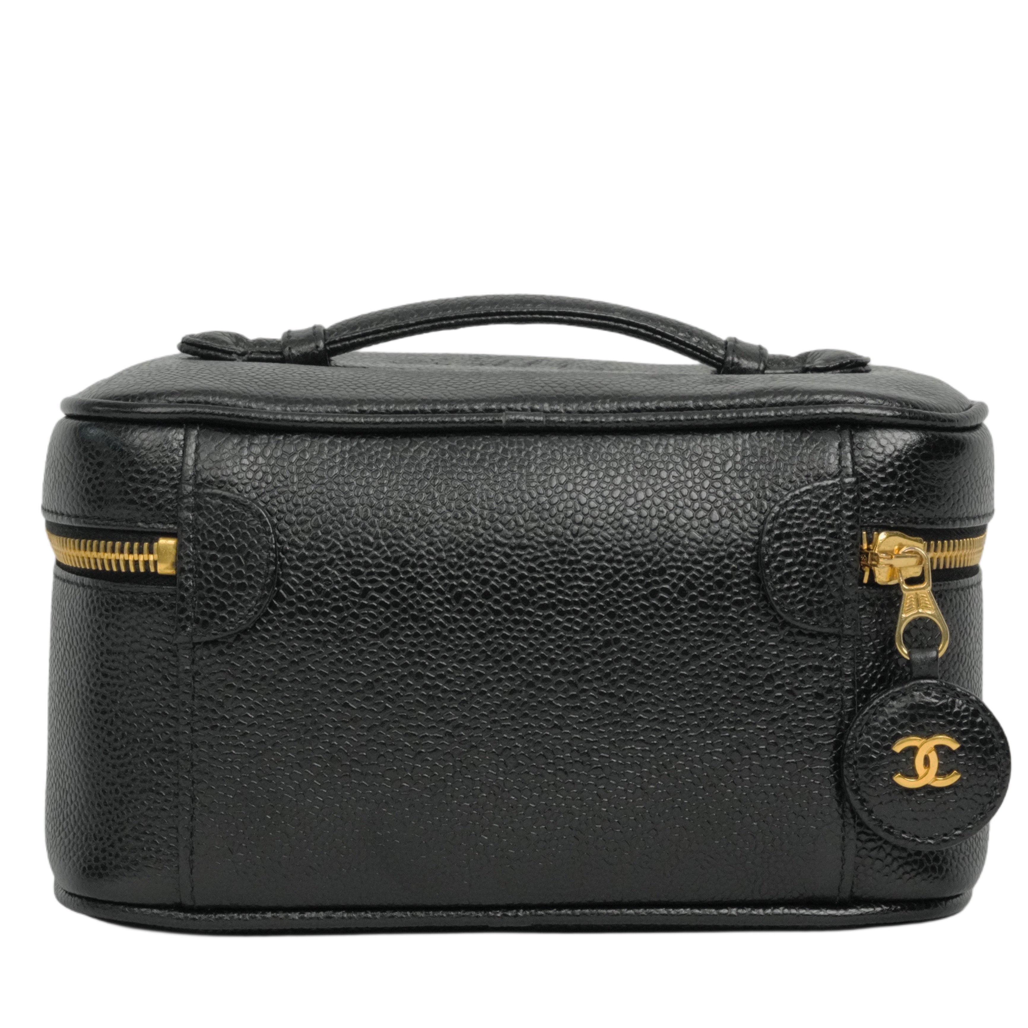 CHANEL 1994-1996 Vanity Caviar Skin Handbag