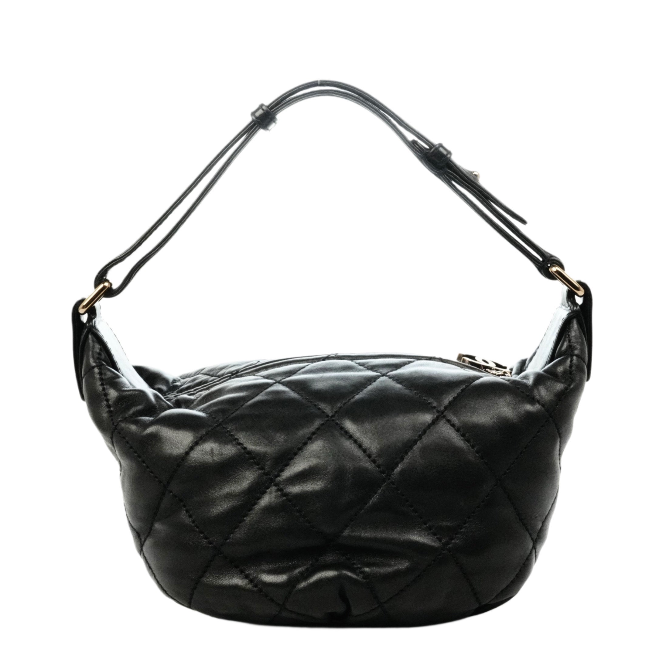 CHANEL 2005-2006 Coco Mark Wild Stitch Lambskin Shoulder Bag