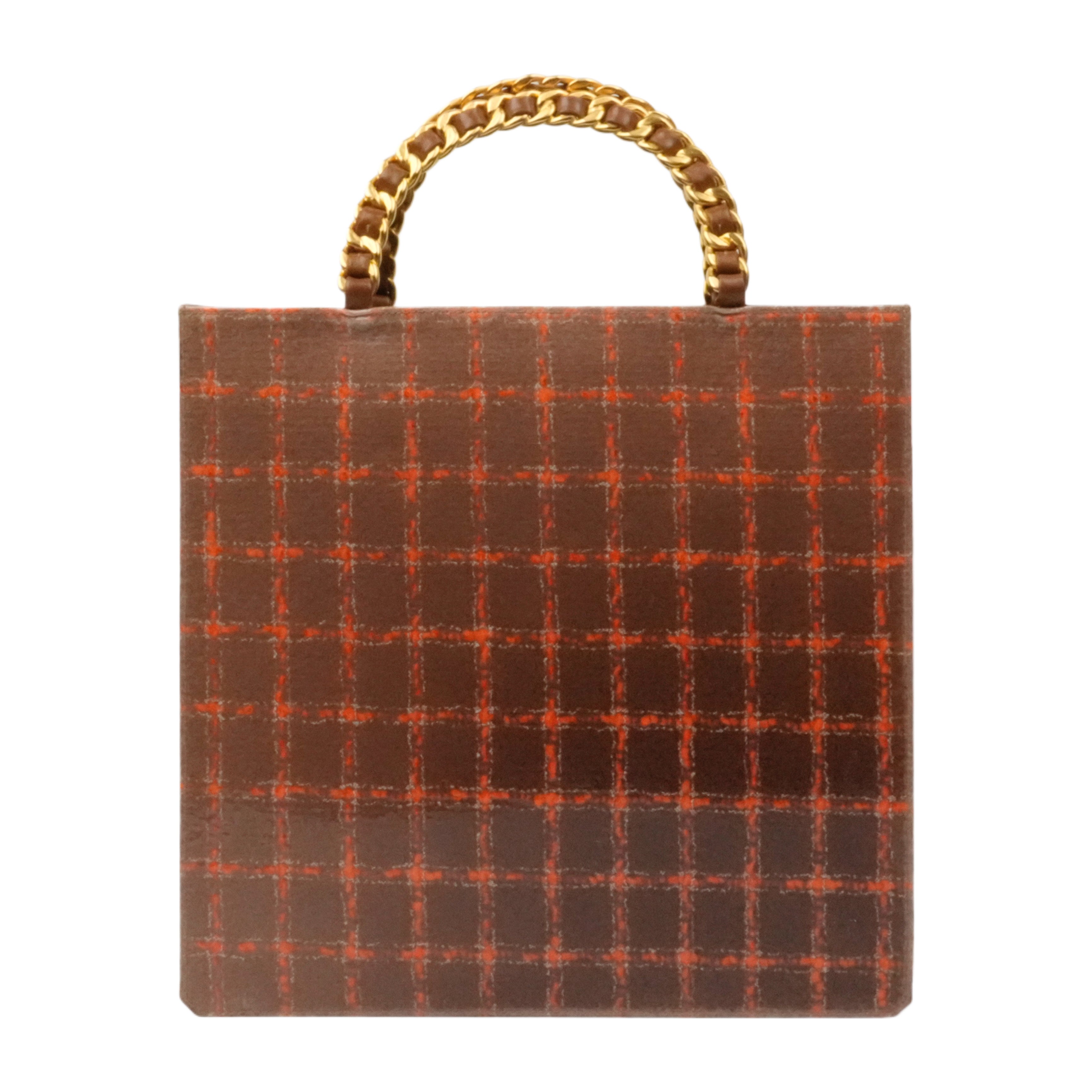 CHANEL 1994-1996 Chocobar Patent Chain Tote Bag/Handbag