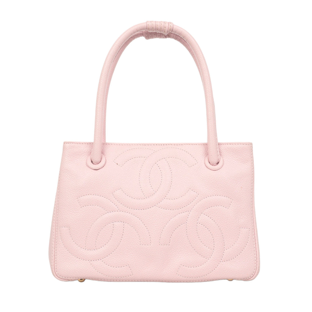 CHANEL 2004–2005 Triple Coco Caviar Leather Handbag
