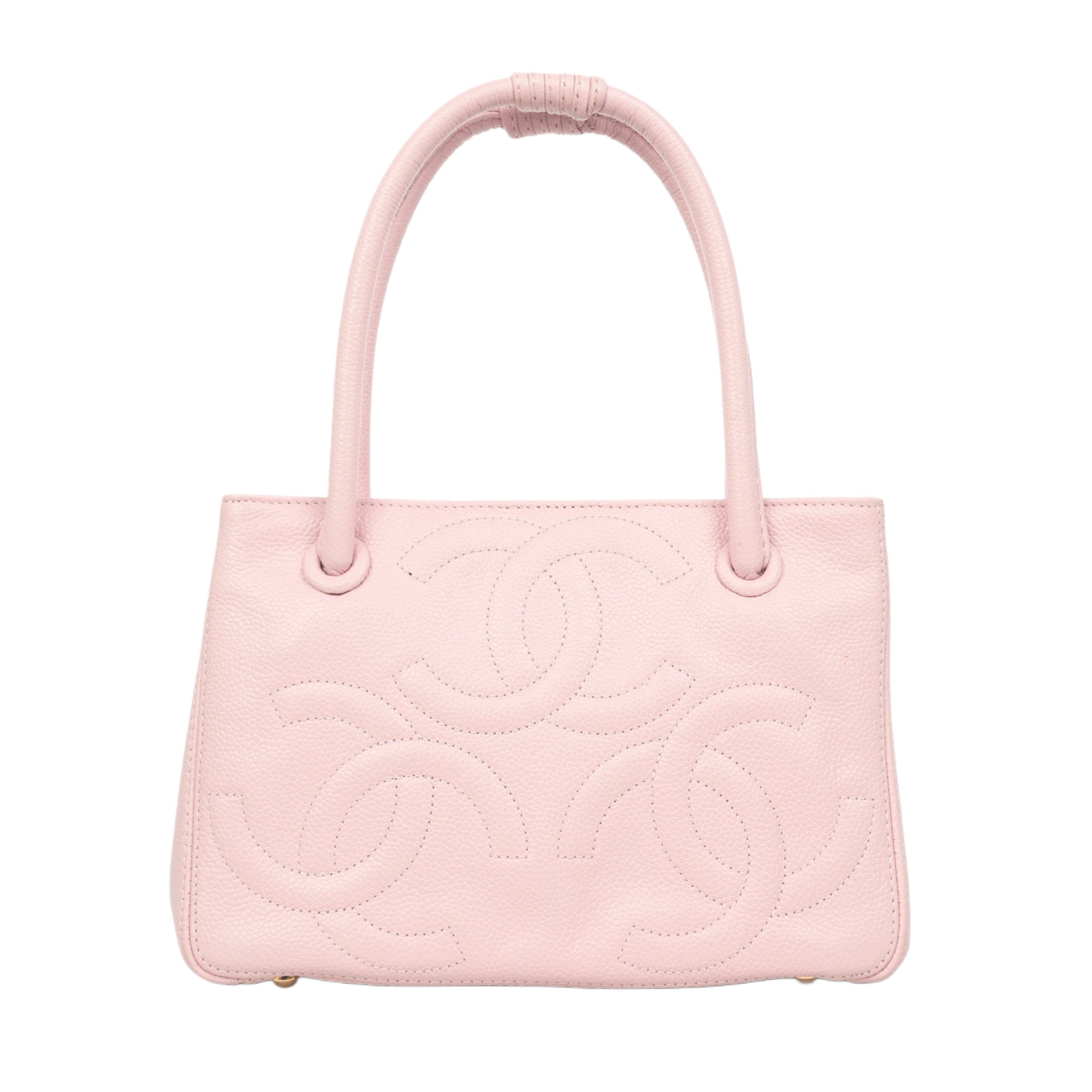 CHANEL 2004–2005 Triple Coco Caviar Leather Handbag