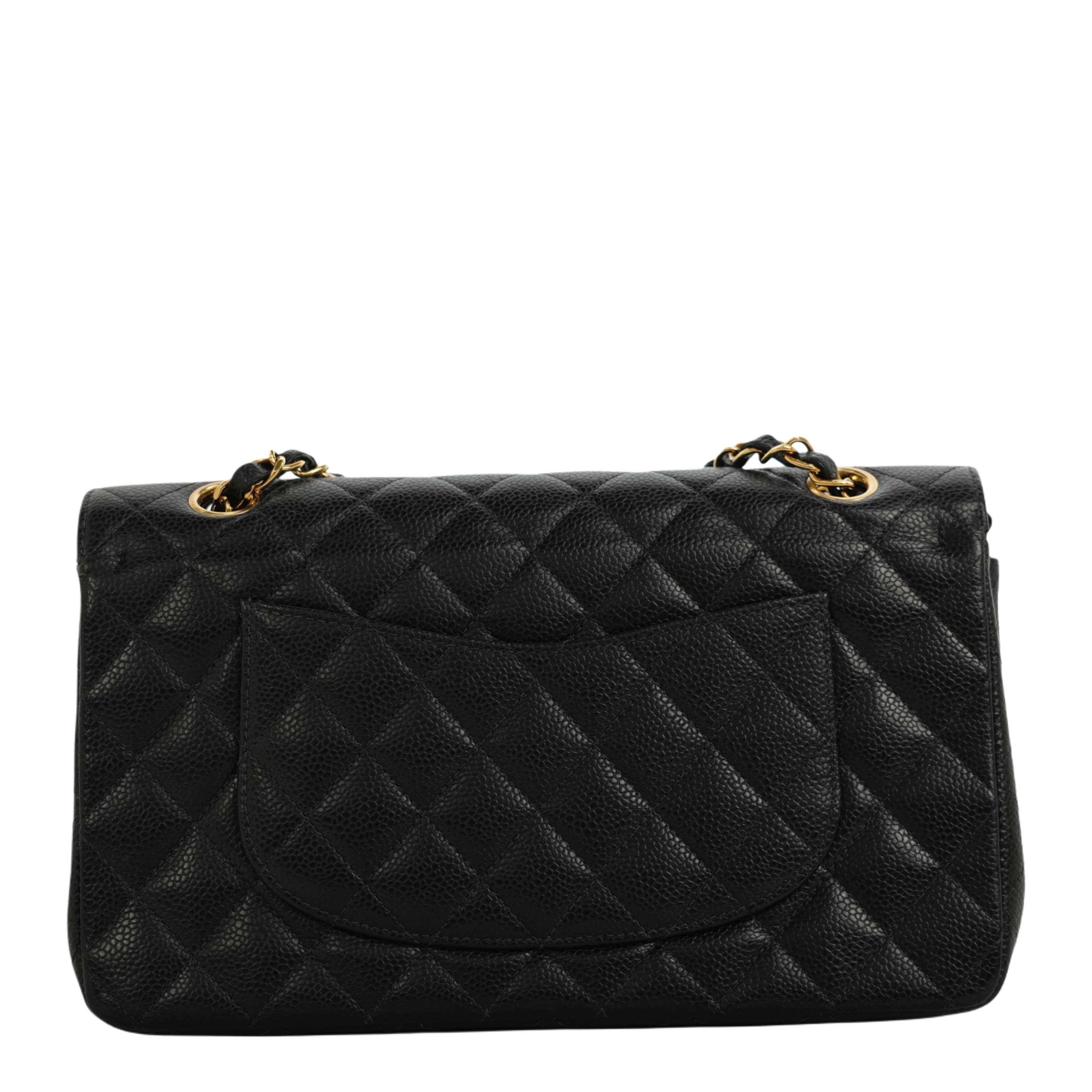 CHANEL 2004-2005 Matelassé 25W Chain Shoulder Bag in Caviar Skin