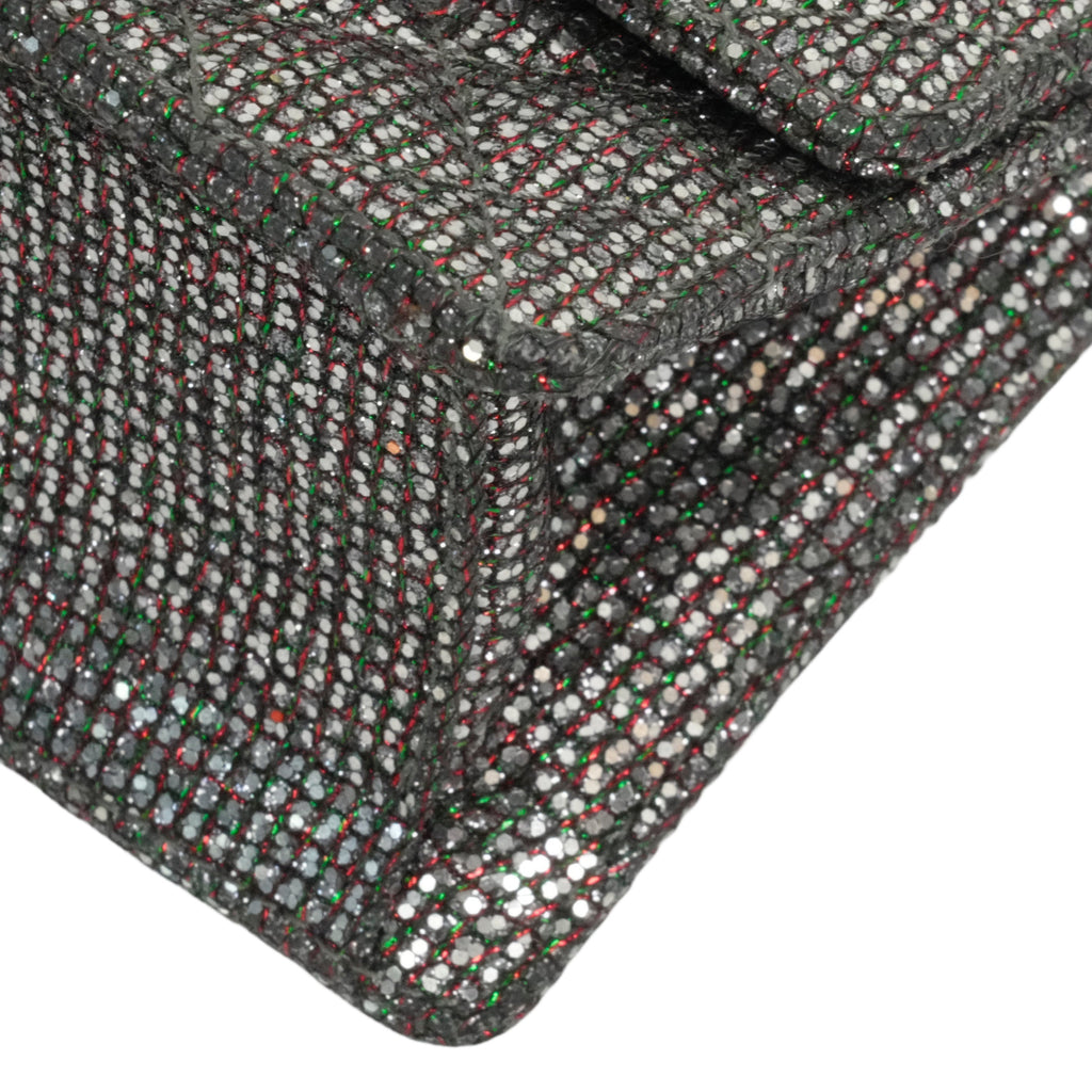 CHANEL 2010-2011 Matelassé 2.55 Chain Sequin Mini Shoulder Bag