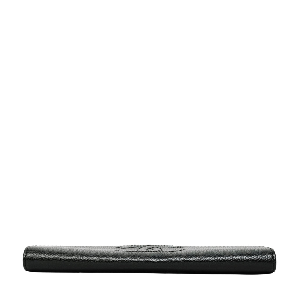 CHANEL 1997–1999 Coco Mark Caviar Leather Long Wallet / Pouch