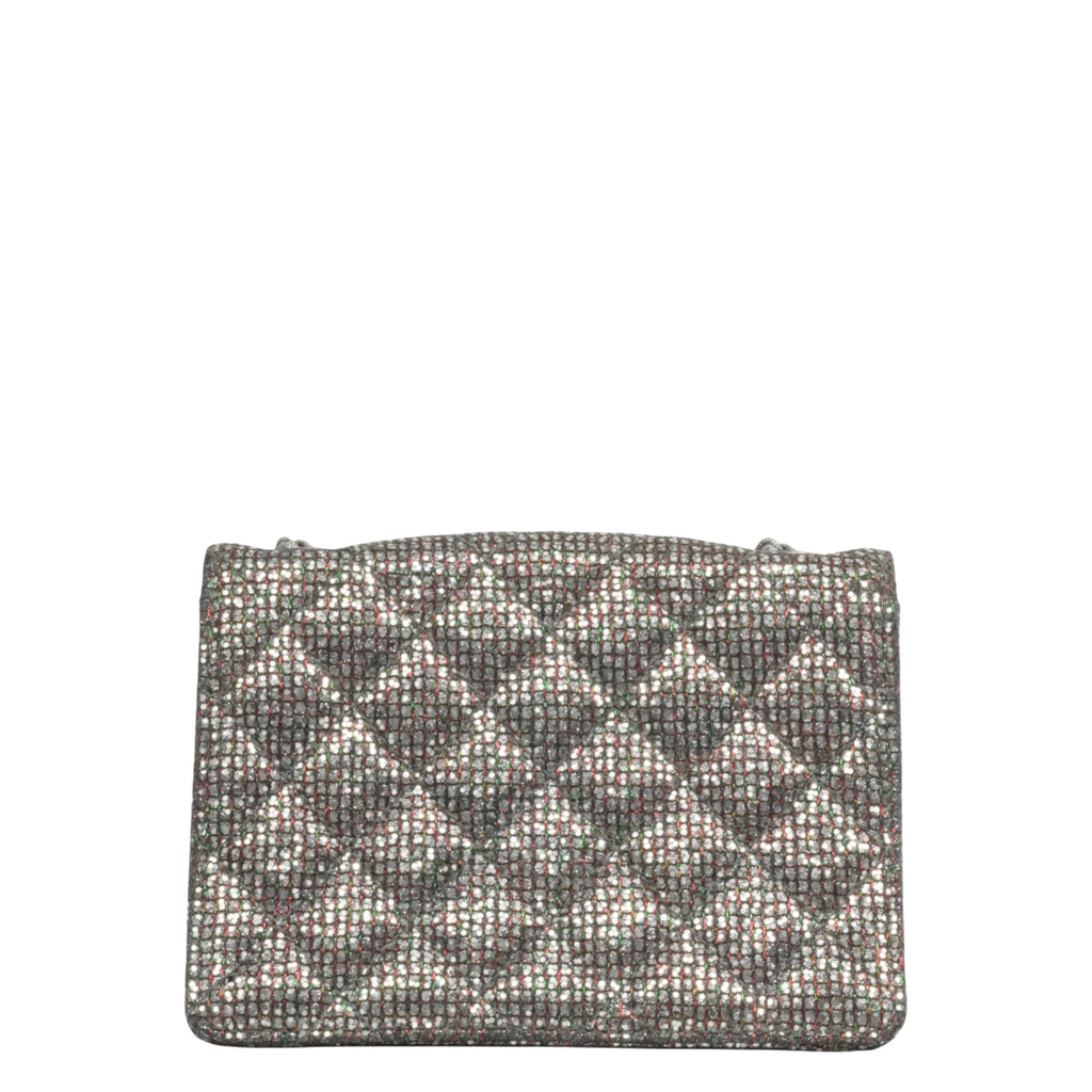 CHANEL 2010-2011 Matelassé 2.55 Chain Sequin Mini Shoulder Bag