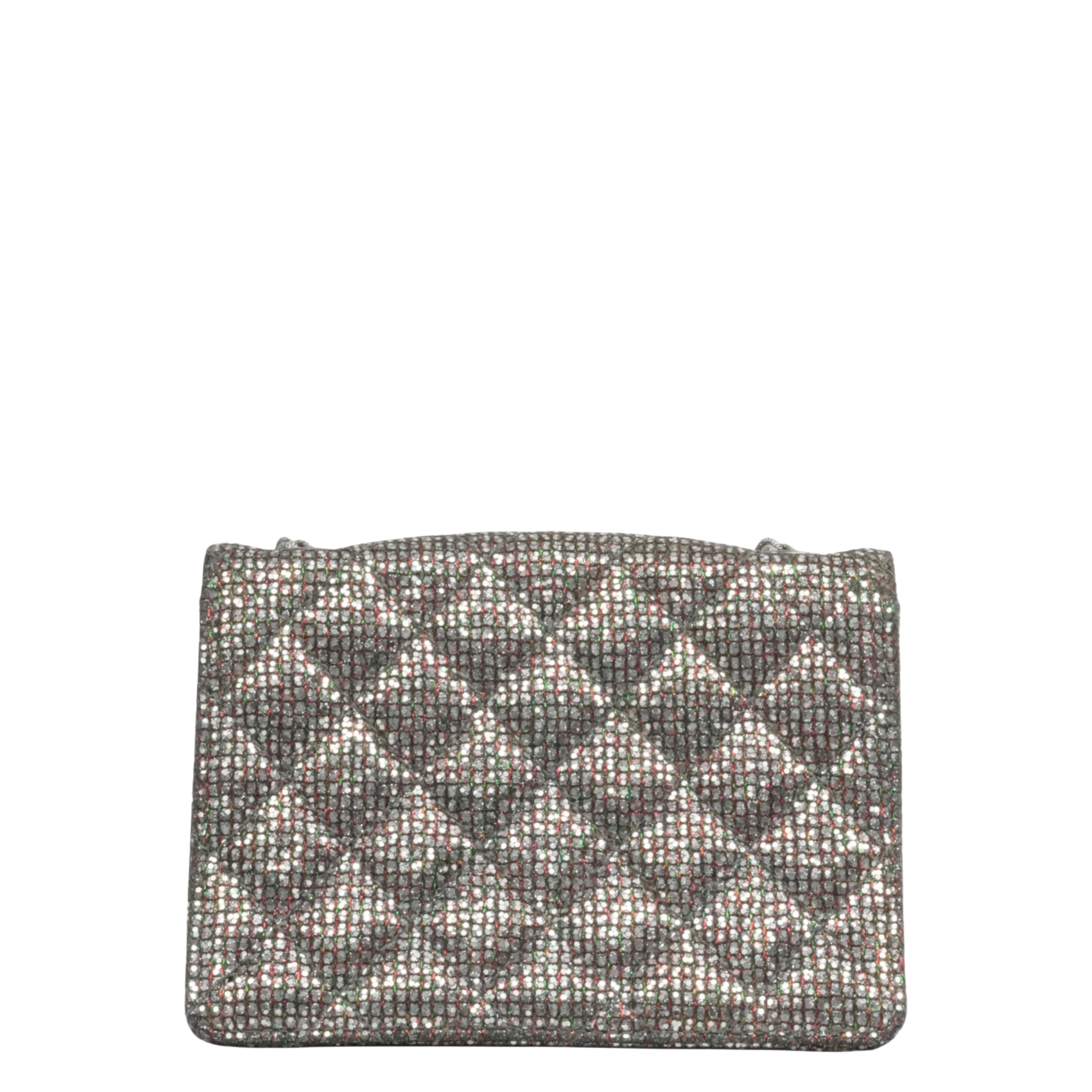 CHANEL 2010-2011 Matelassé 2.55 Chain Sequin Mini Shoulder Bag