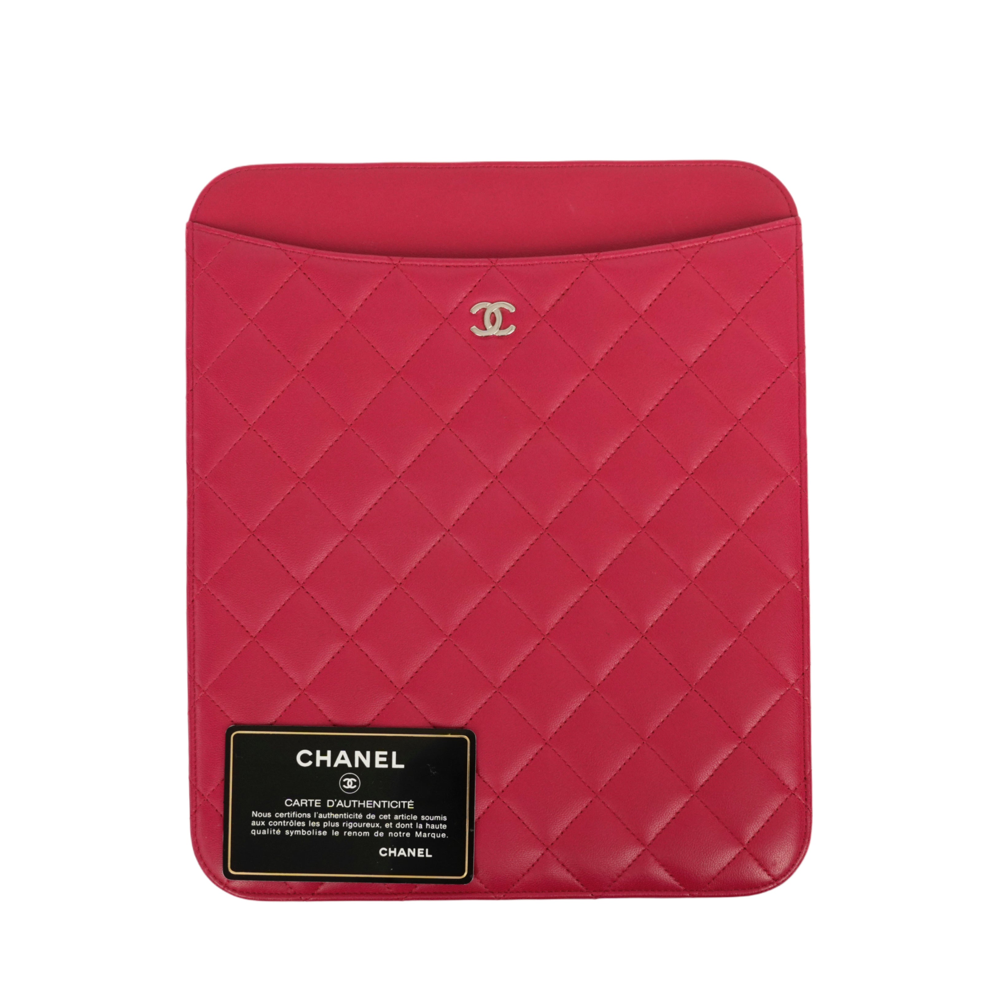 CHANEL 2011 Coco Mark Matelasse Lambskin iPad Case