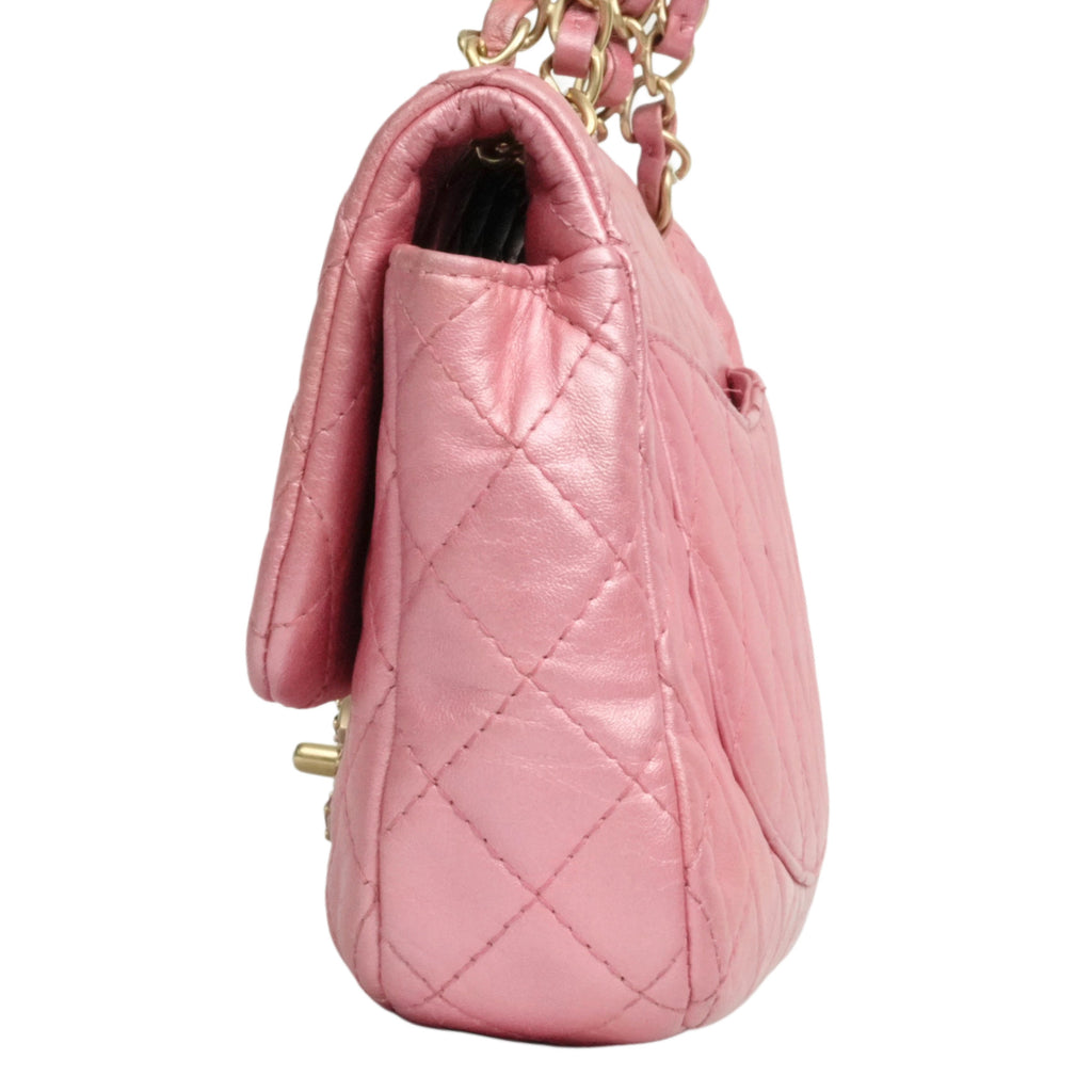 CHANEL 2010–2011 Crystal Logo Matelassé Chain Lambskin Shoulder Bag