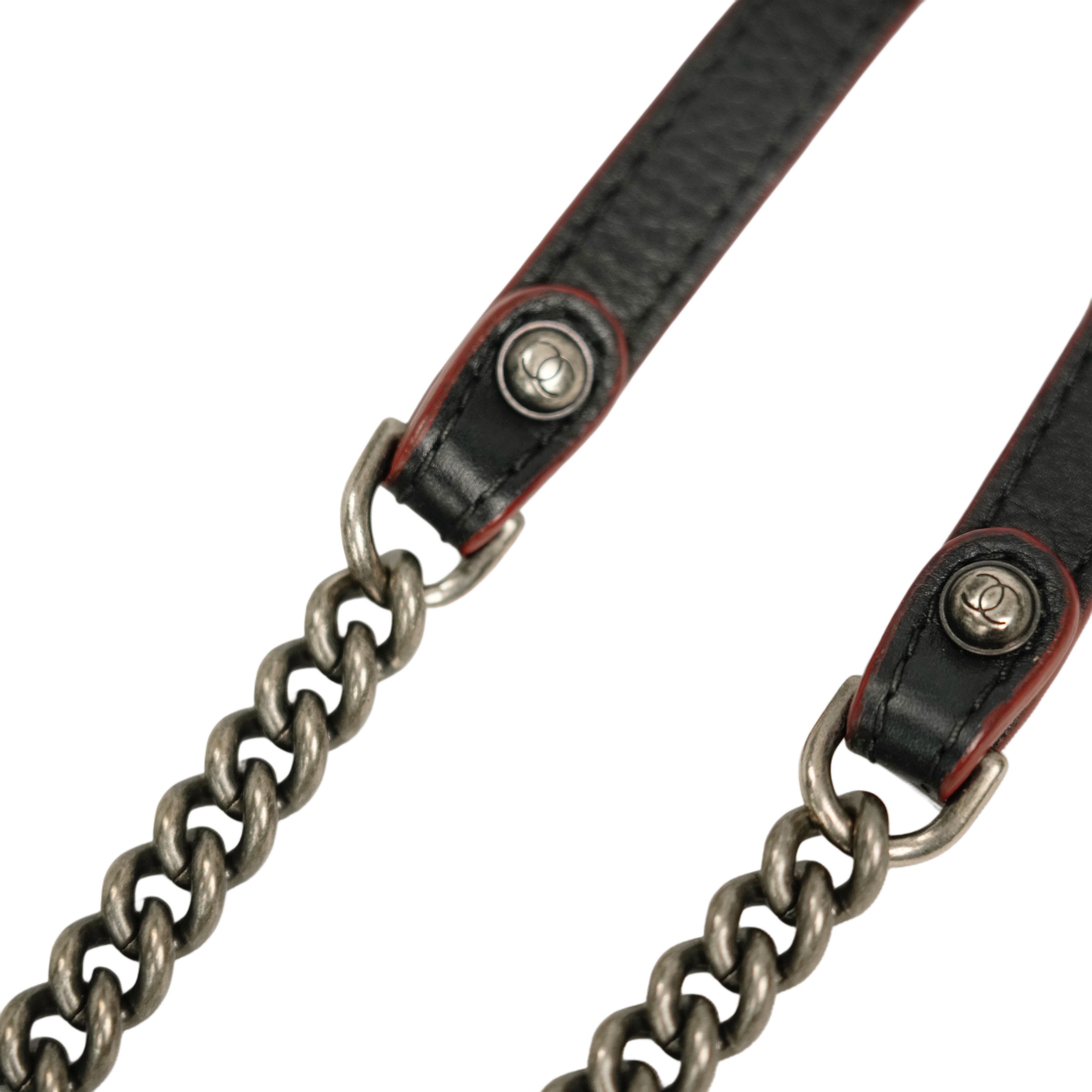 CHANEL Coco Mark Chain Aged Metal Hardware Handbag / Shoulder Bag