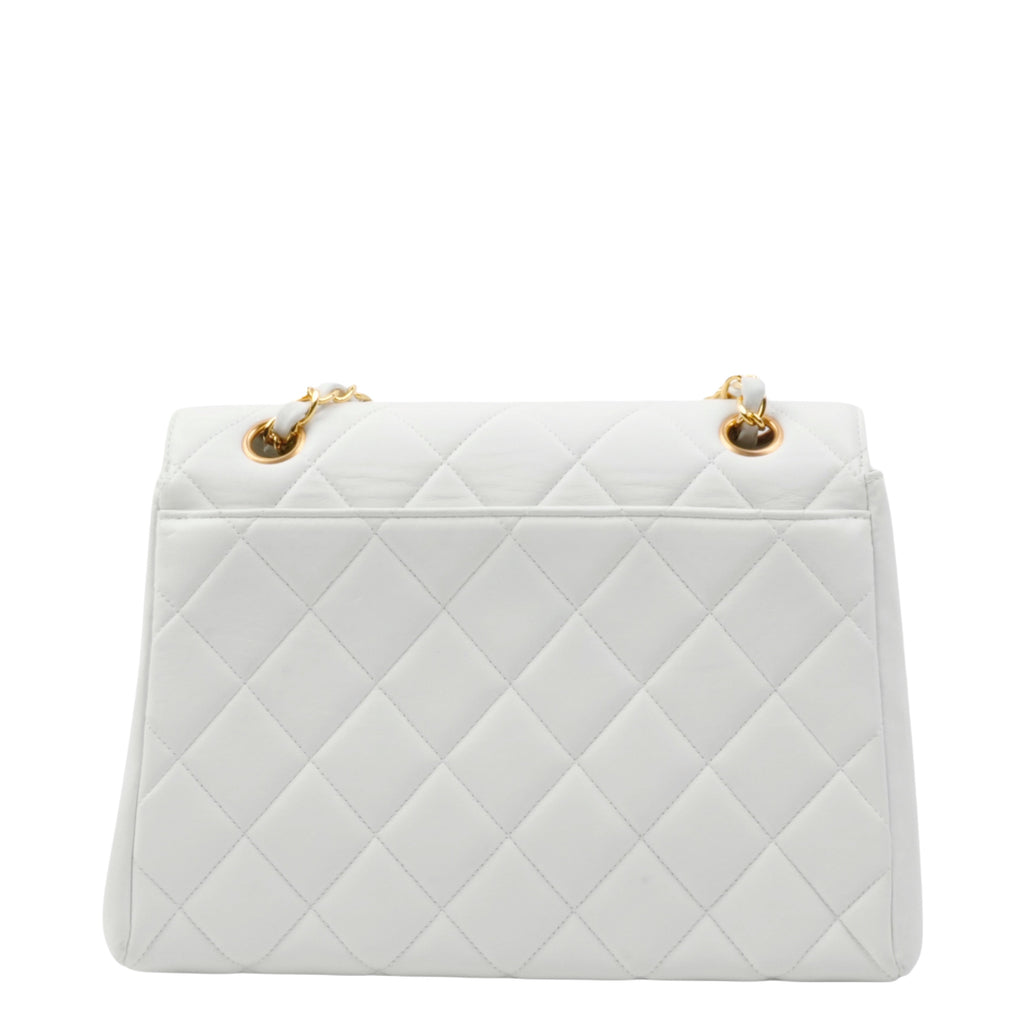 CHANEL 1994-1996 Matelassé Chain V-Flap Lambskin Shoulder Bag