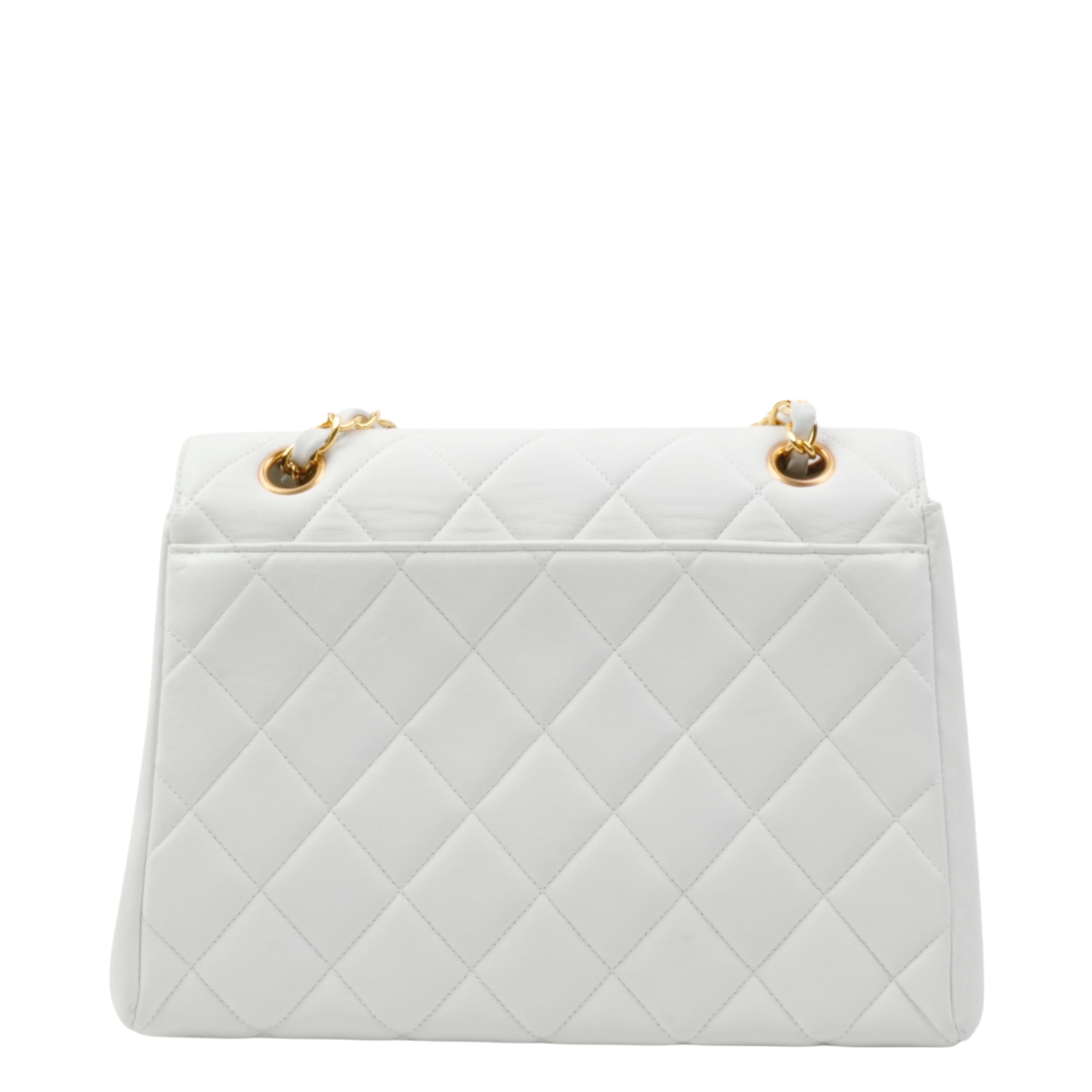 CHANEL 1994-1996 Matelassé Chain V-Flap Lambskin Shoulder Bag