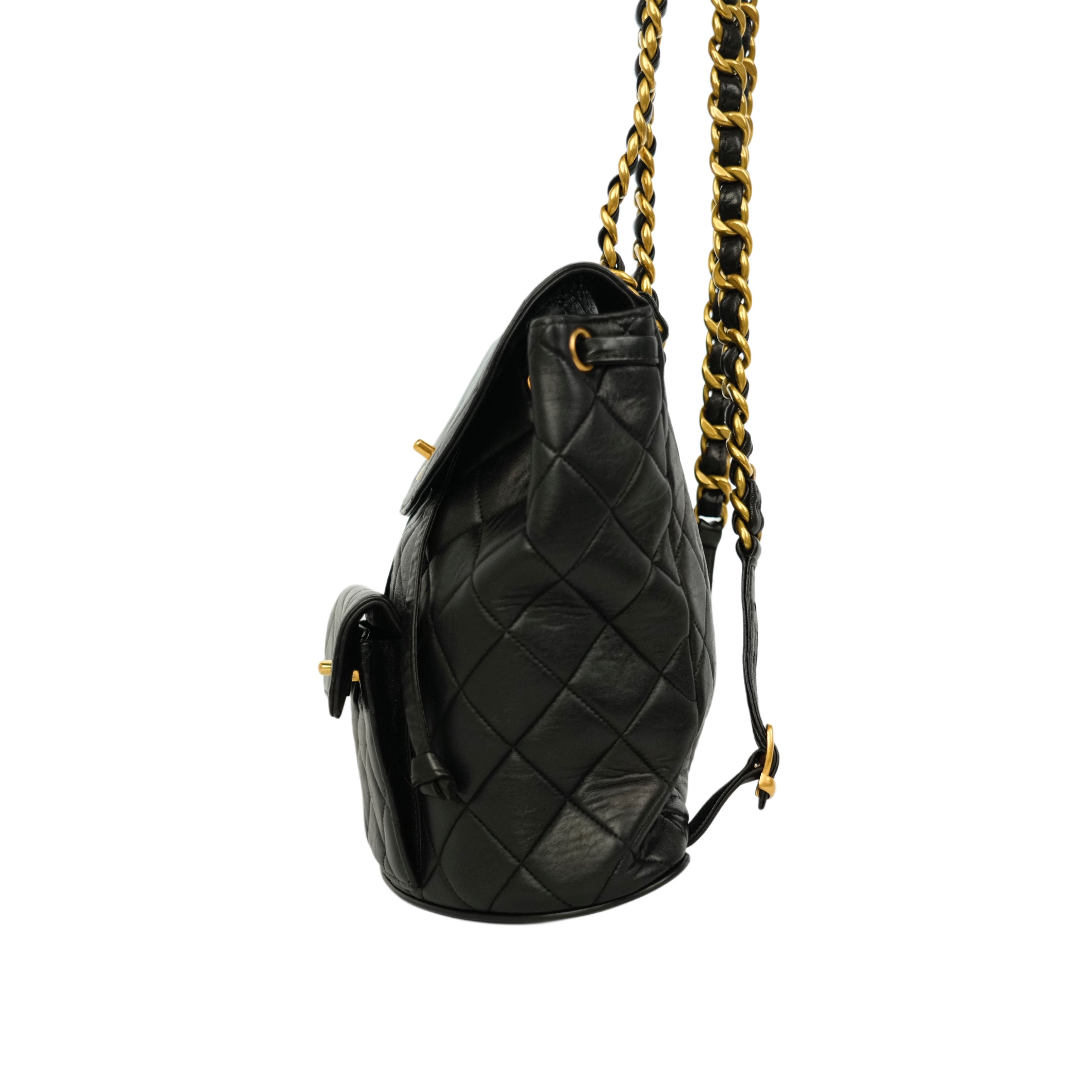 CHANEL 1994-1996 Matelassé Chain Lambskin Backpack