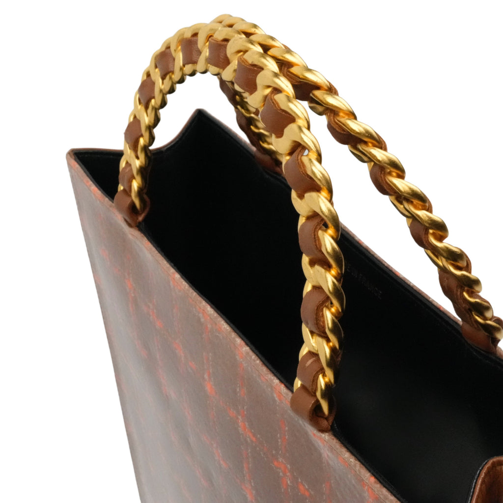 CHANEL 1994-1996 Chocobar Patent Chain Tote Bag/Handbag