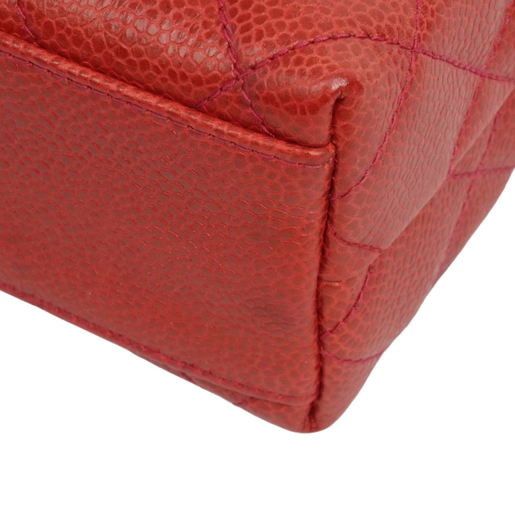 CHANEL 1991–1994 Matelassé Coco Mark Caviar Skin Shoulder Bag