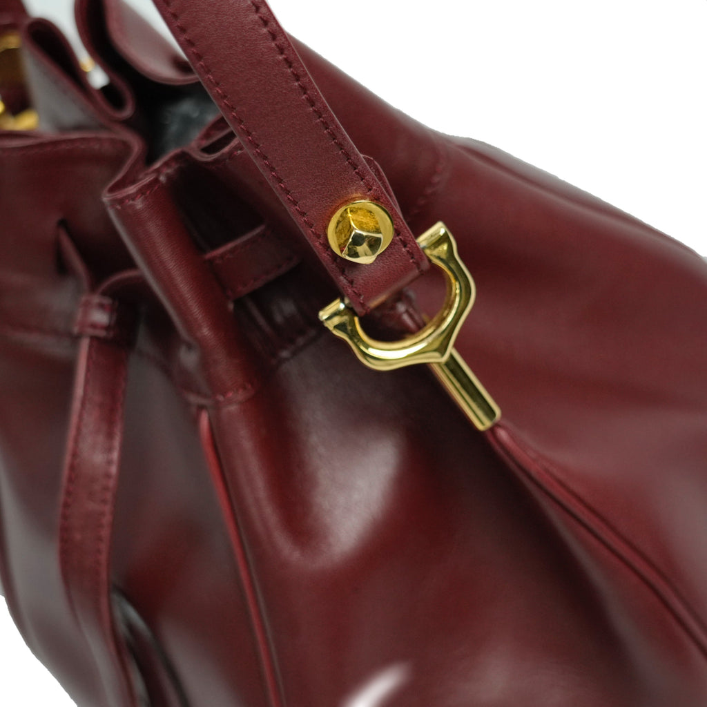 CARTIER Mustline Kinchaku-Type Shoulder Bag