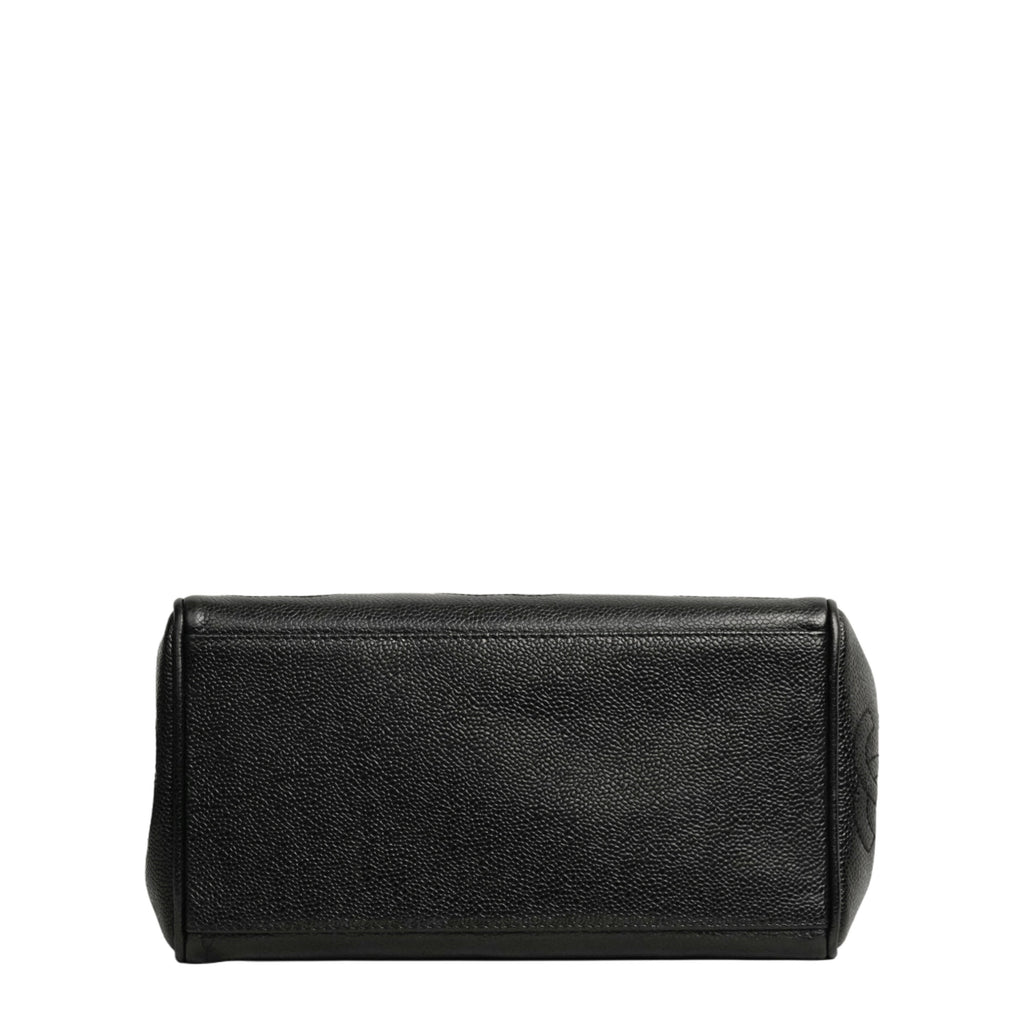 CHANEL 1996–1997 Coco Mark Matelassé Caviar Skin Tote Bag / Shoulder Bag