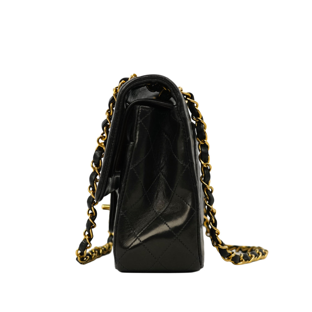 CHANEL 1994–1996 Matelassé Double Flap Lambskin Shoulder Bag