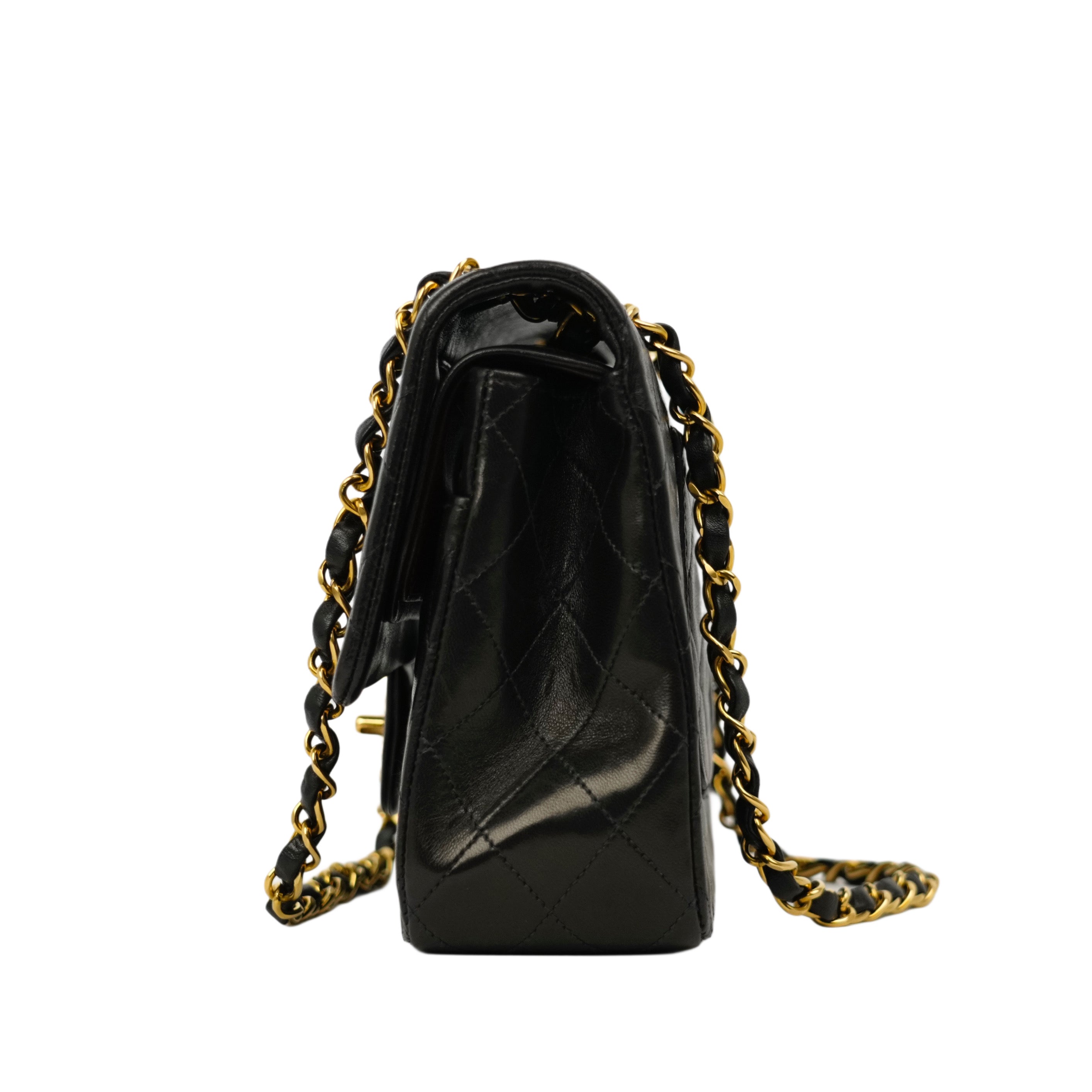 CHANEL 1994–1996 Matelassé Double Flap Lambskin Shoulder Bag