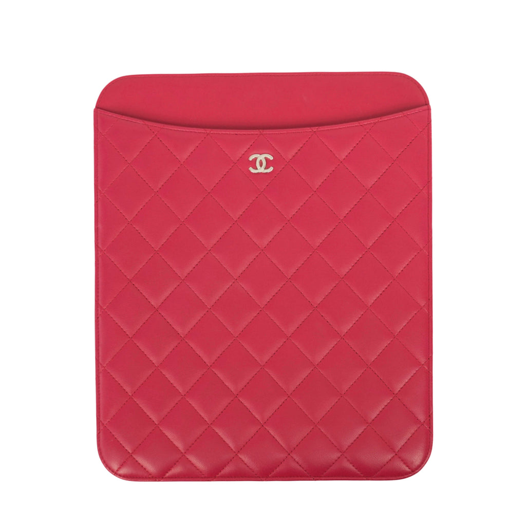 CHANEL 2011 Coco Mark Matelasse Lambskin iPad Case
