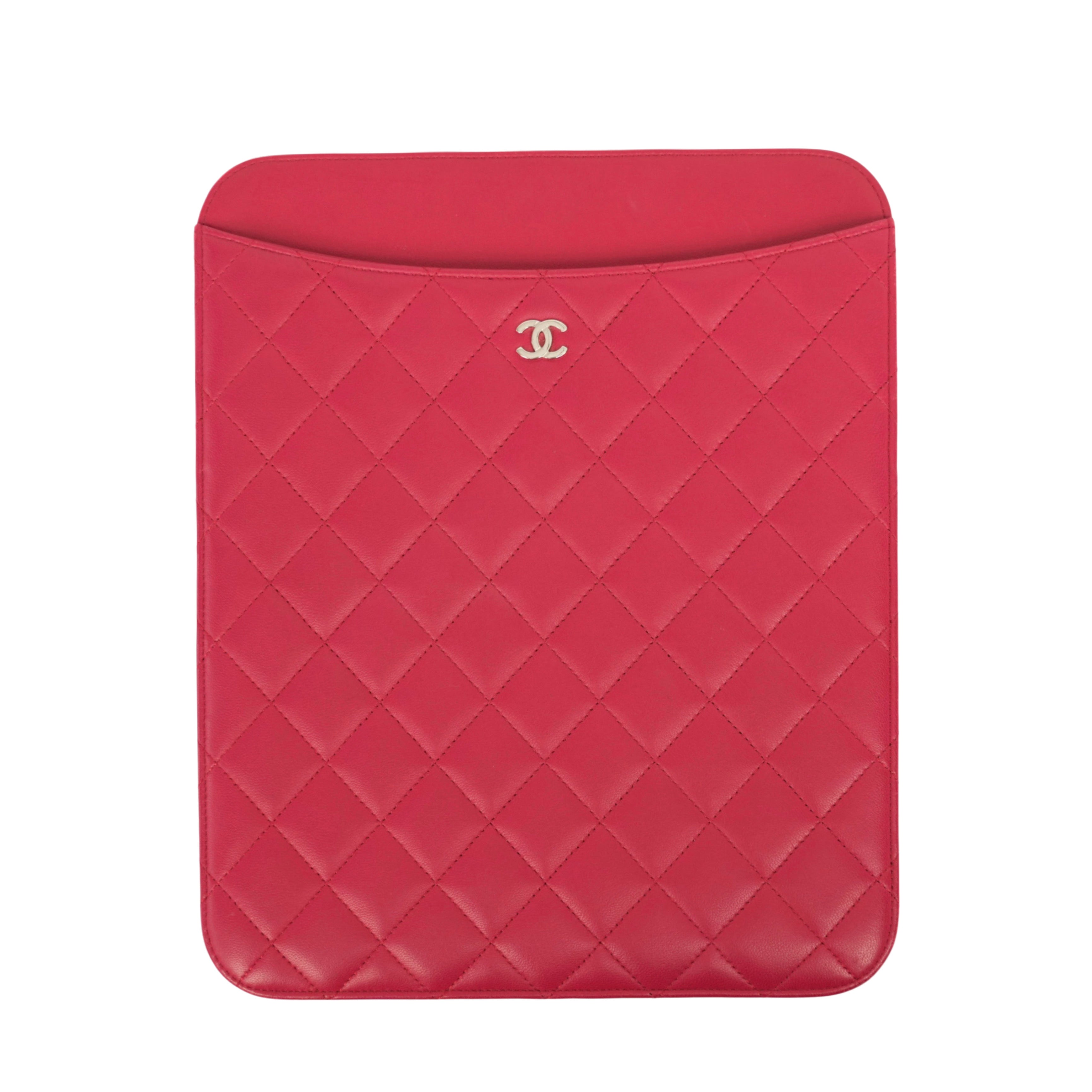 CHANEL 2011 Coco Mark Matelasse Lambskin iPad Case