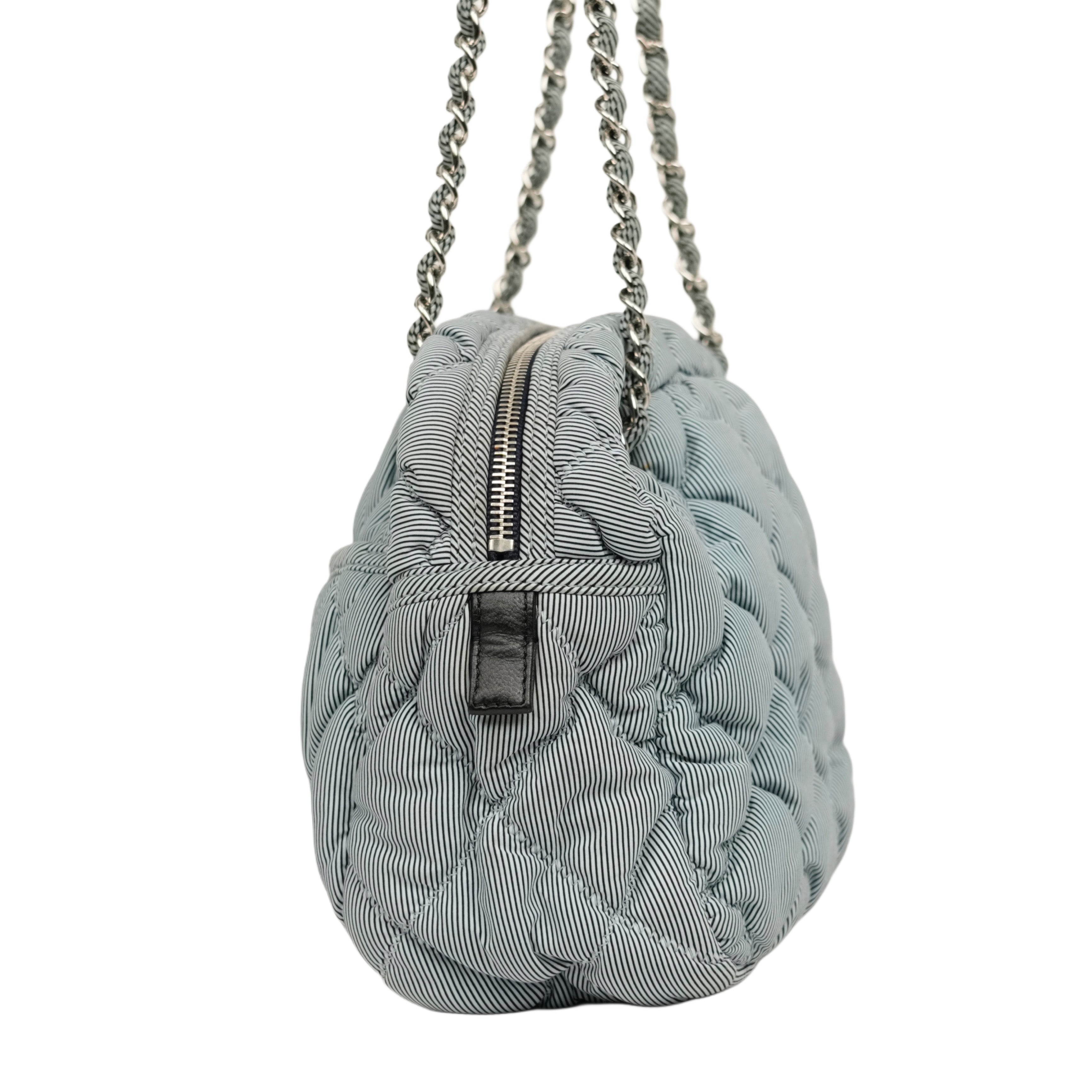 CHANEL 2009–2010 Coco Mark Bubble Quilted Chain Shoulder Bag