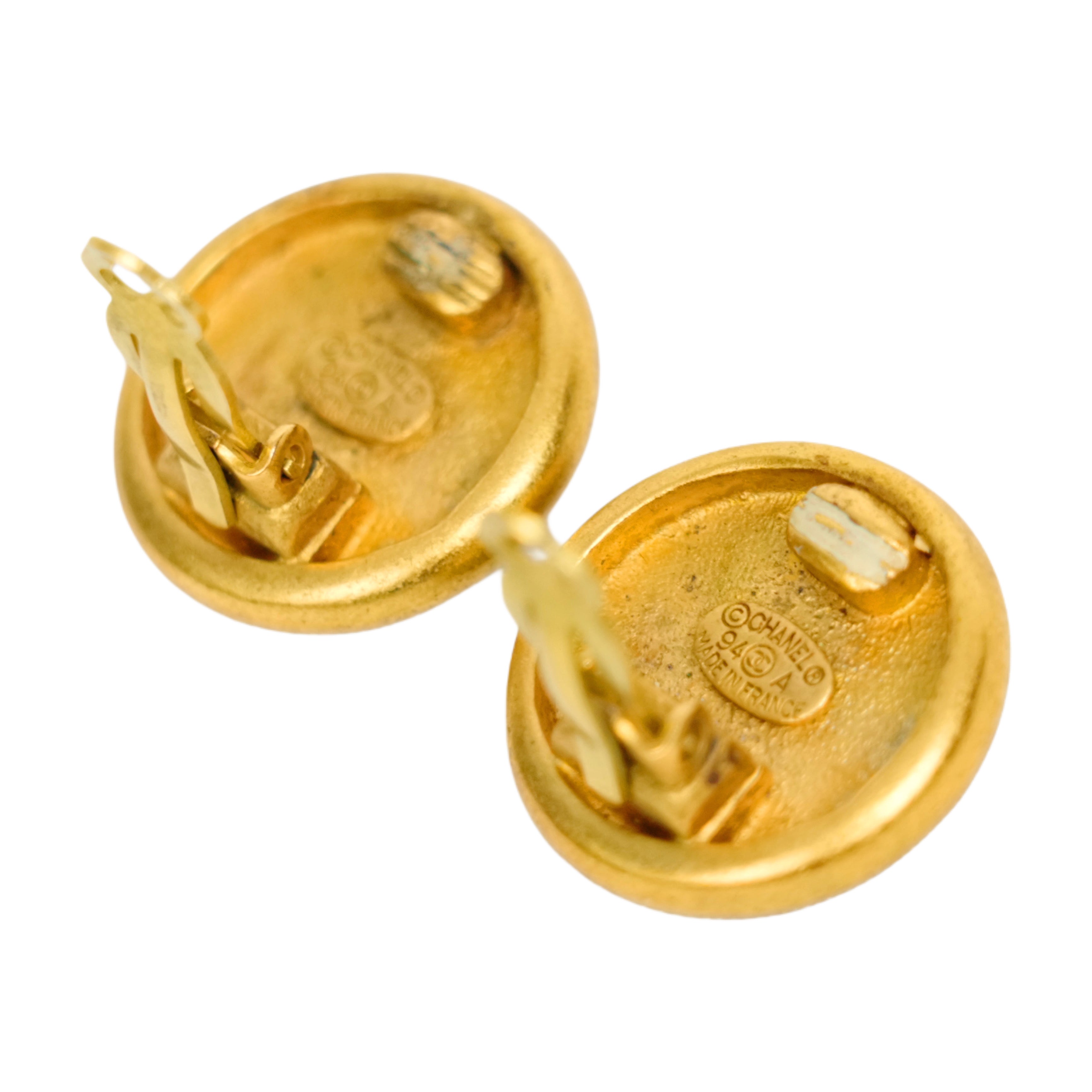 CHANEL Button Earrings