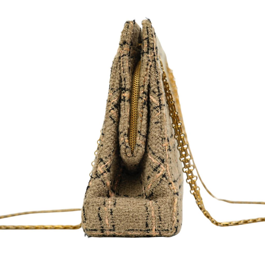 CHANEL 1994–1996 Chain Tweed Shoulder Bag