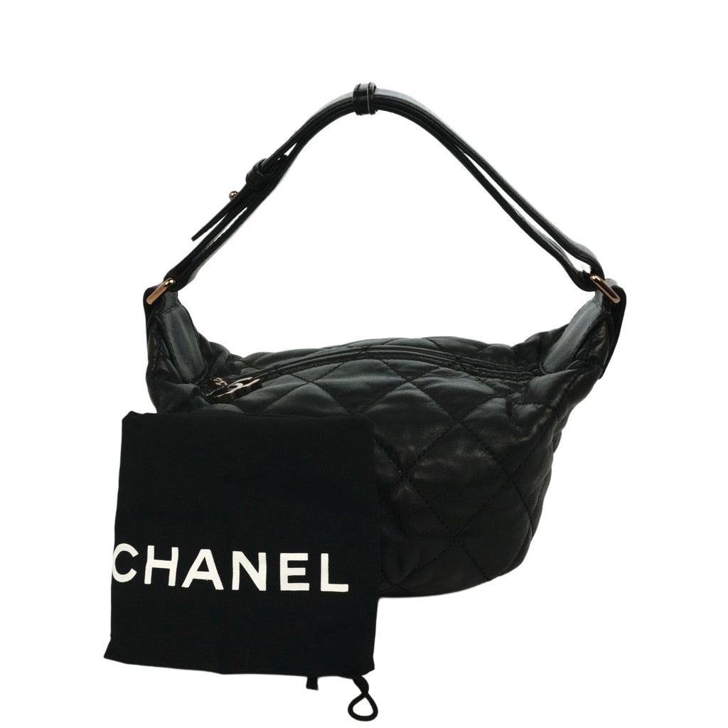 CHANEL 2005-2006 Coco Mark Wild Stitch Lambskin Shoulder Bag