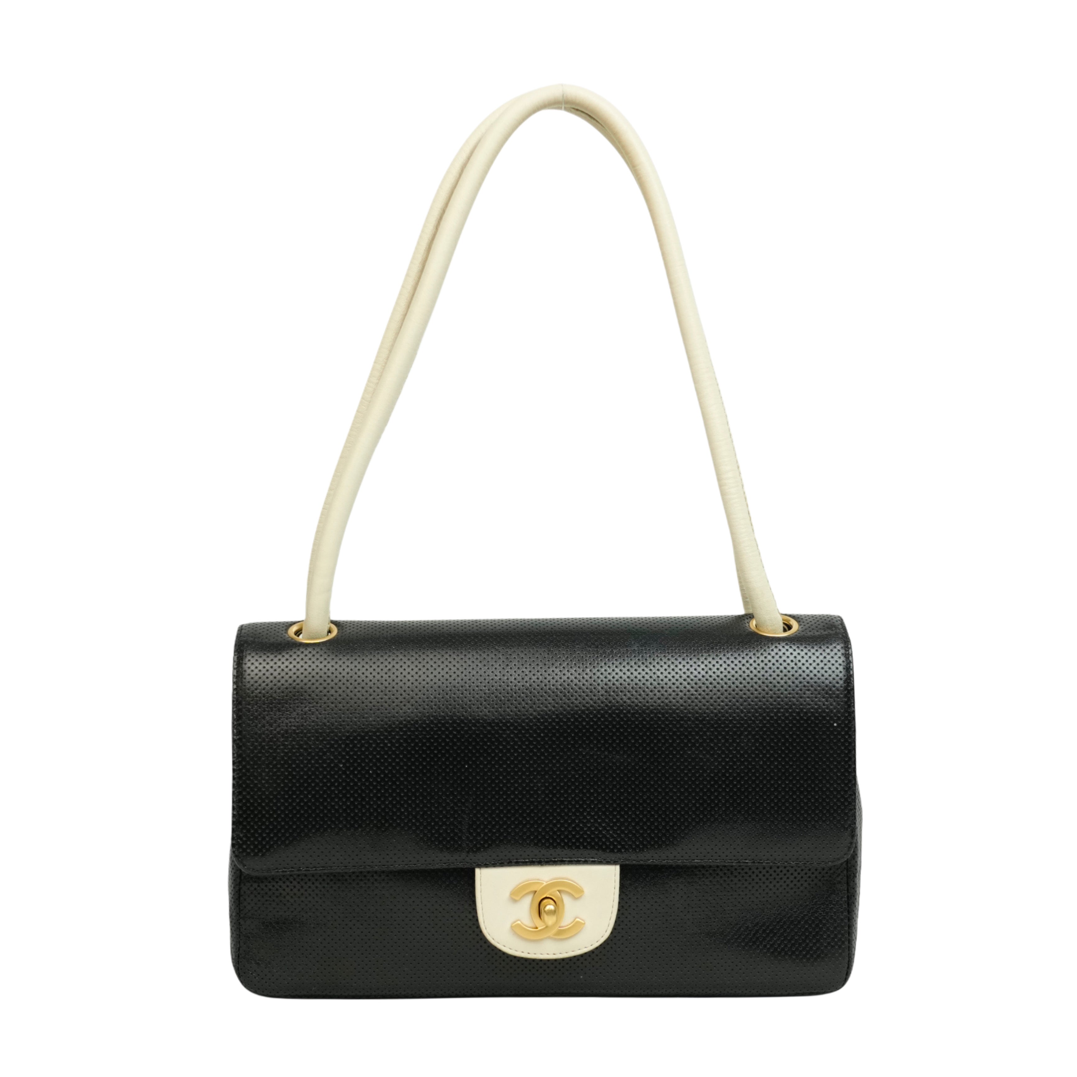 CHANEL 2000-2002 Coco Mark Punching Shoulder Bag