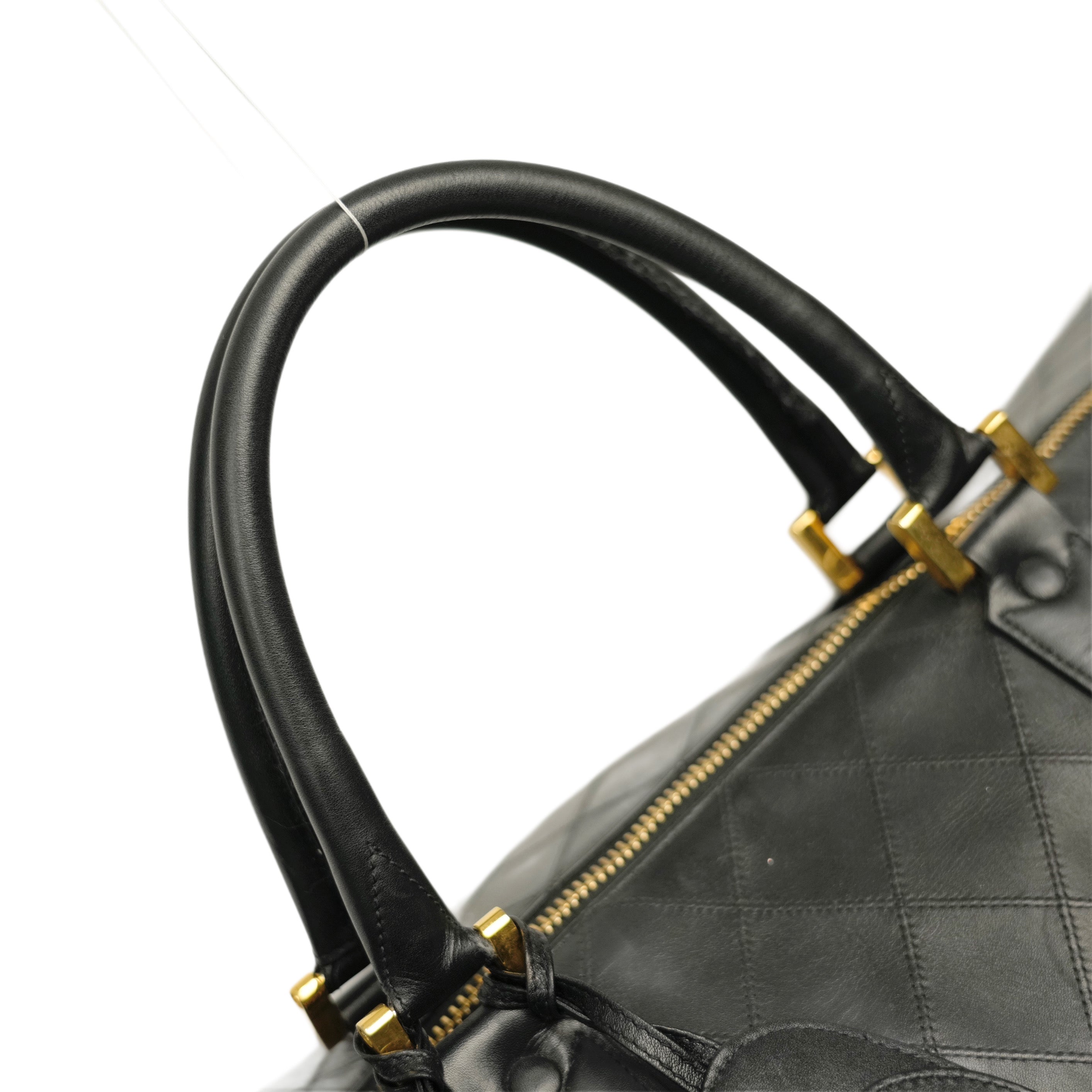 CHANEL 1991–1994 Matelassé Boston 60 Handbag / Shoulder Bag 2-Way