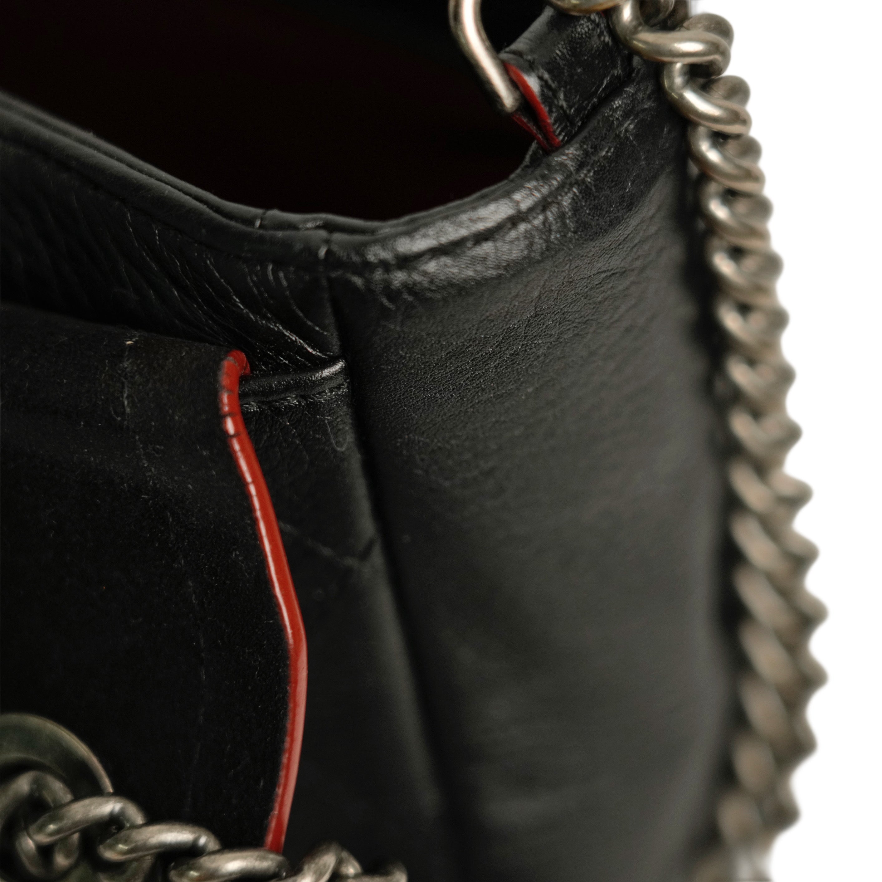 CHANEL Coco Mark Chain Aged Metal Hardware Handbag / Shoulder Bag