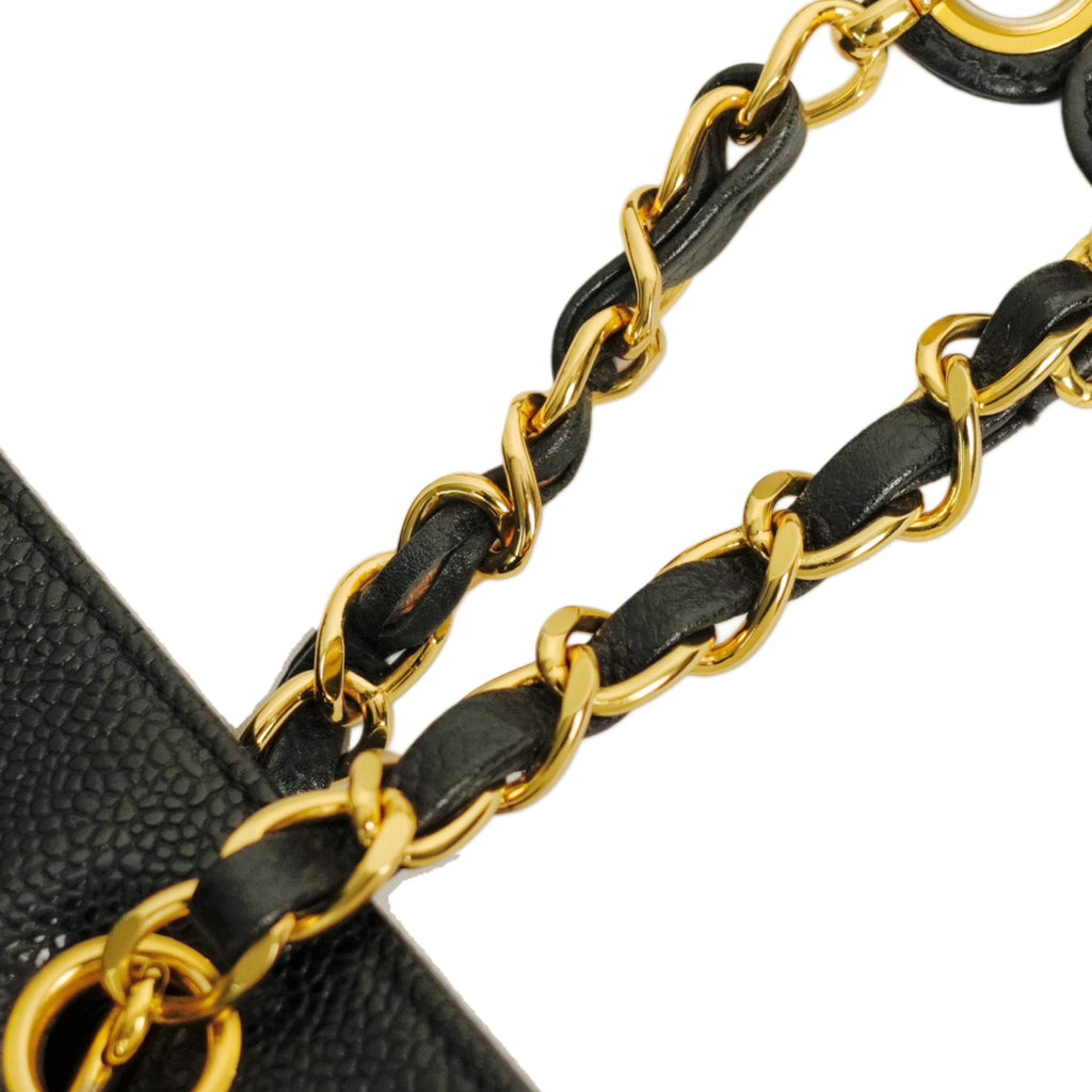 CHANEL 1996–1997 Coco Mark Matelassé Caviar Skin Tote Bag / Shoulder Bag