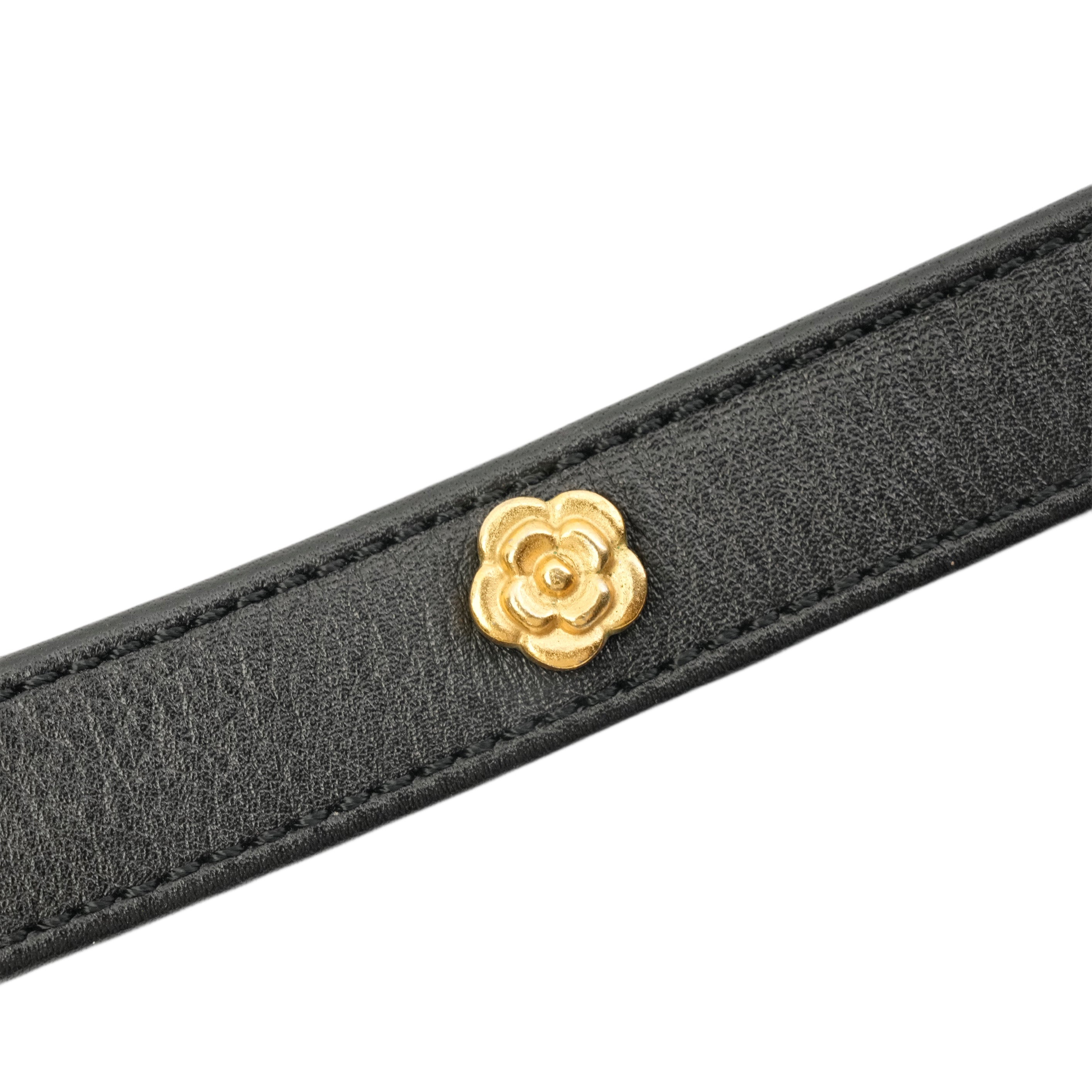 CHANEL 1993 Coco Mark Camellia Belt