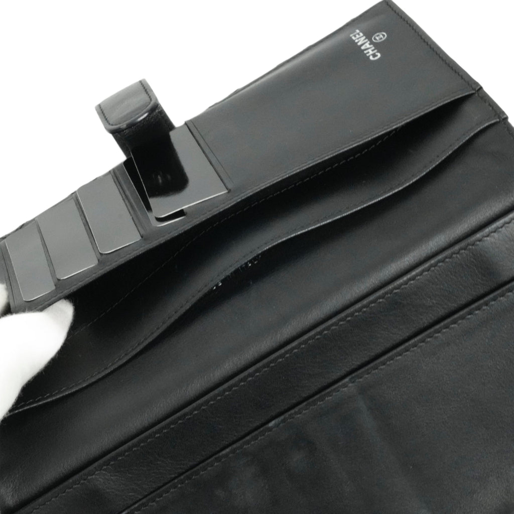 CHANEL 2009–2010 Matelassé Coco Mark Bi-Fold Long Wallet