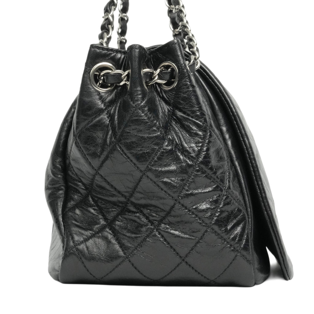 CHANEL 2009-2010 Matelassé Coco Mark Lambskin Shoulder Bag