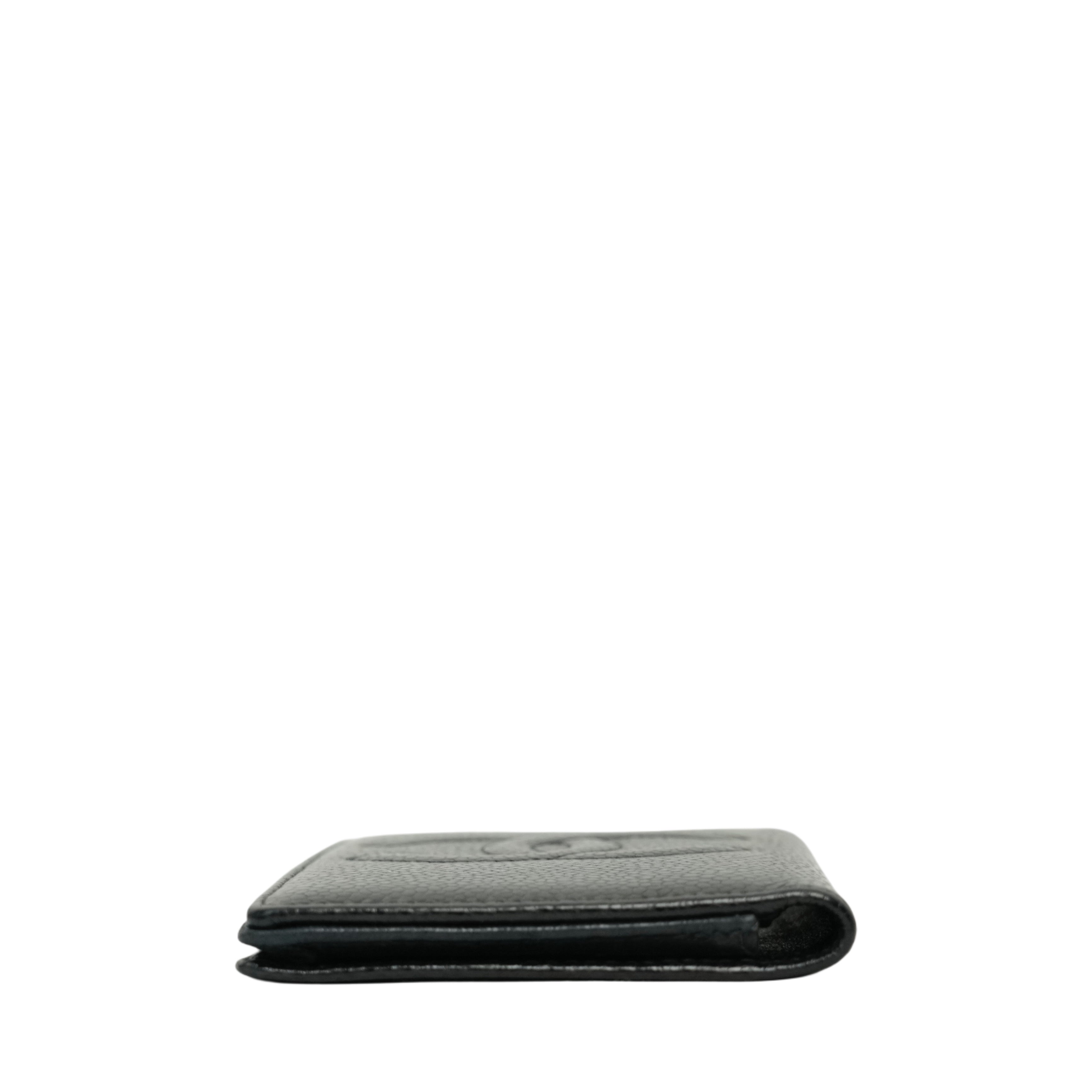 CHANEL 1996-1997 Caviar Skin Coco Mark Card Case