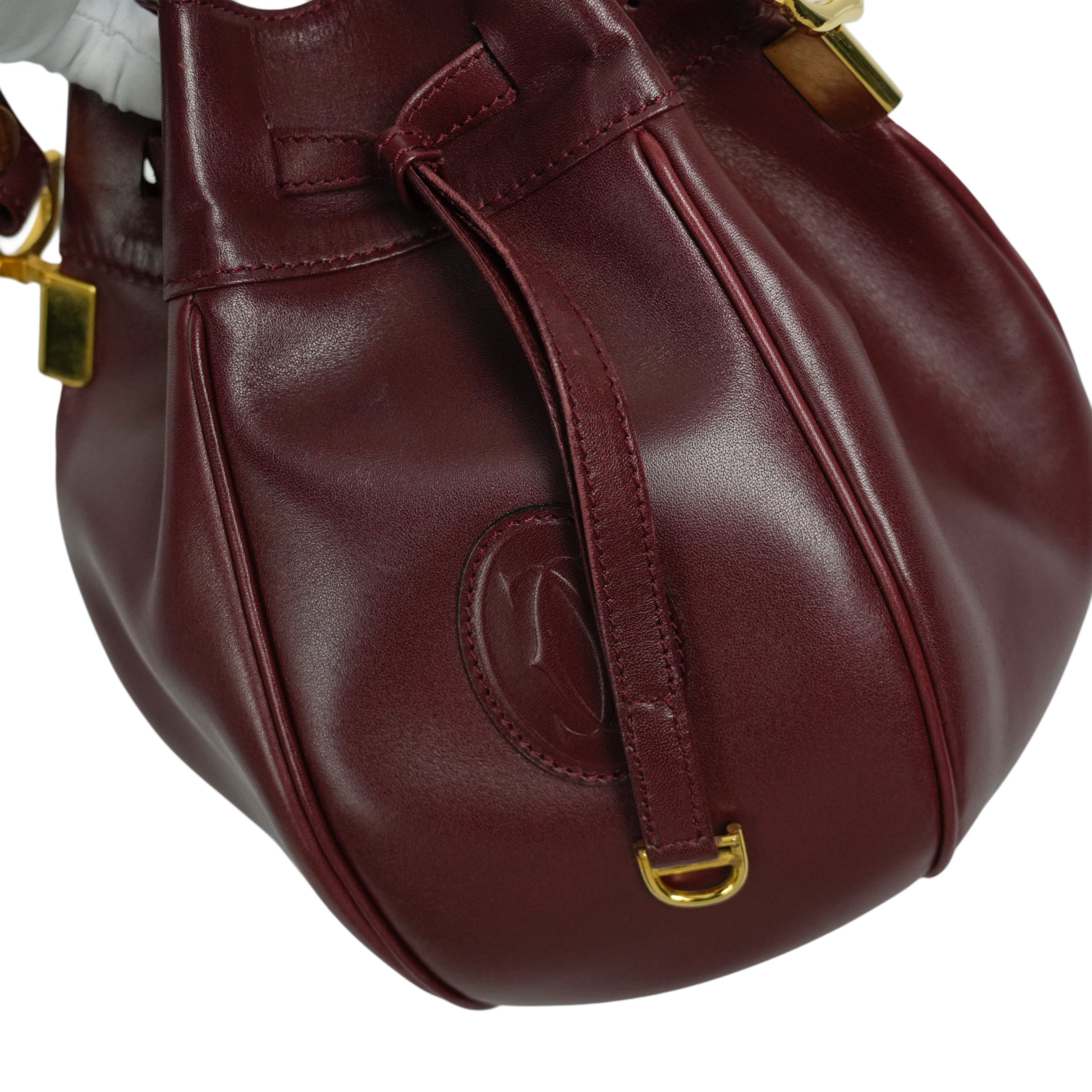 CARTIER Mustline Kinchaku-Type Shoulder Bag