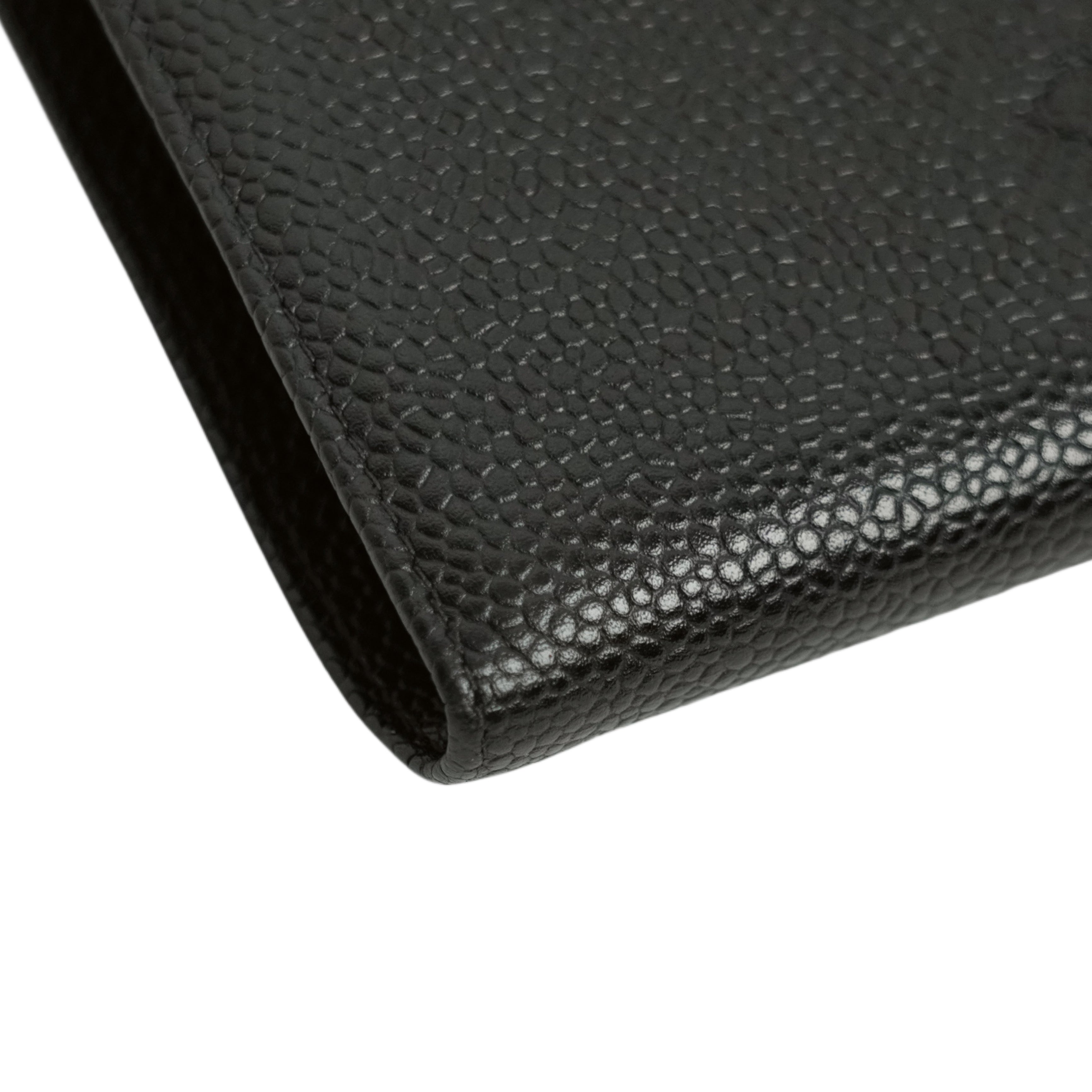 CHANEL 2003-2004 Coco Mark Caviar Skin Long Wallet
