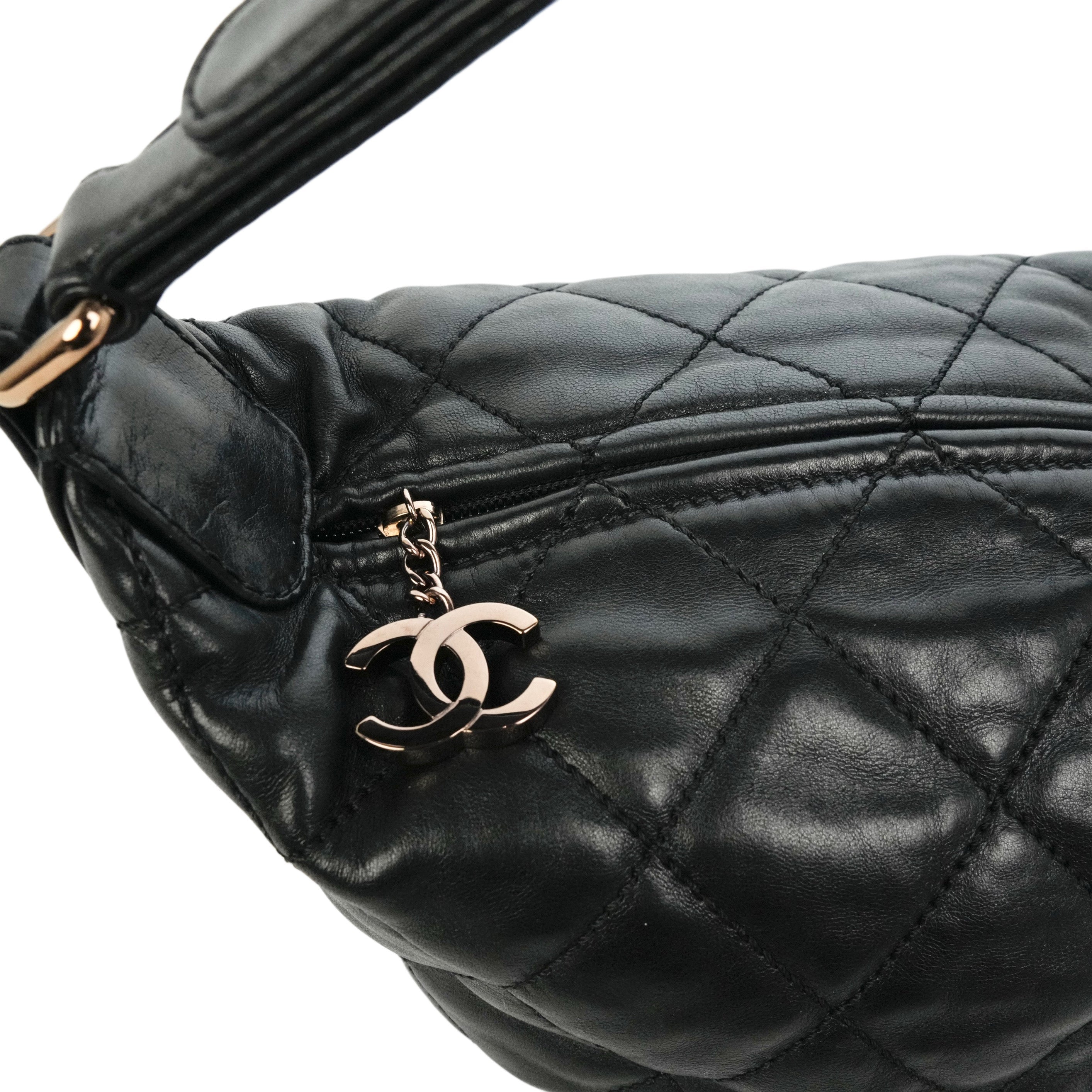 CHANEL 2005-2006 Coco Mark Wild Stitch Lambskin Shoulder Bag
