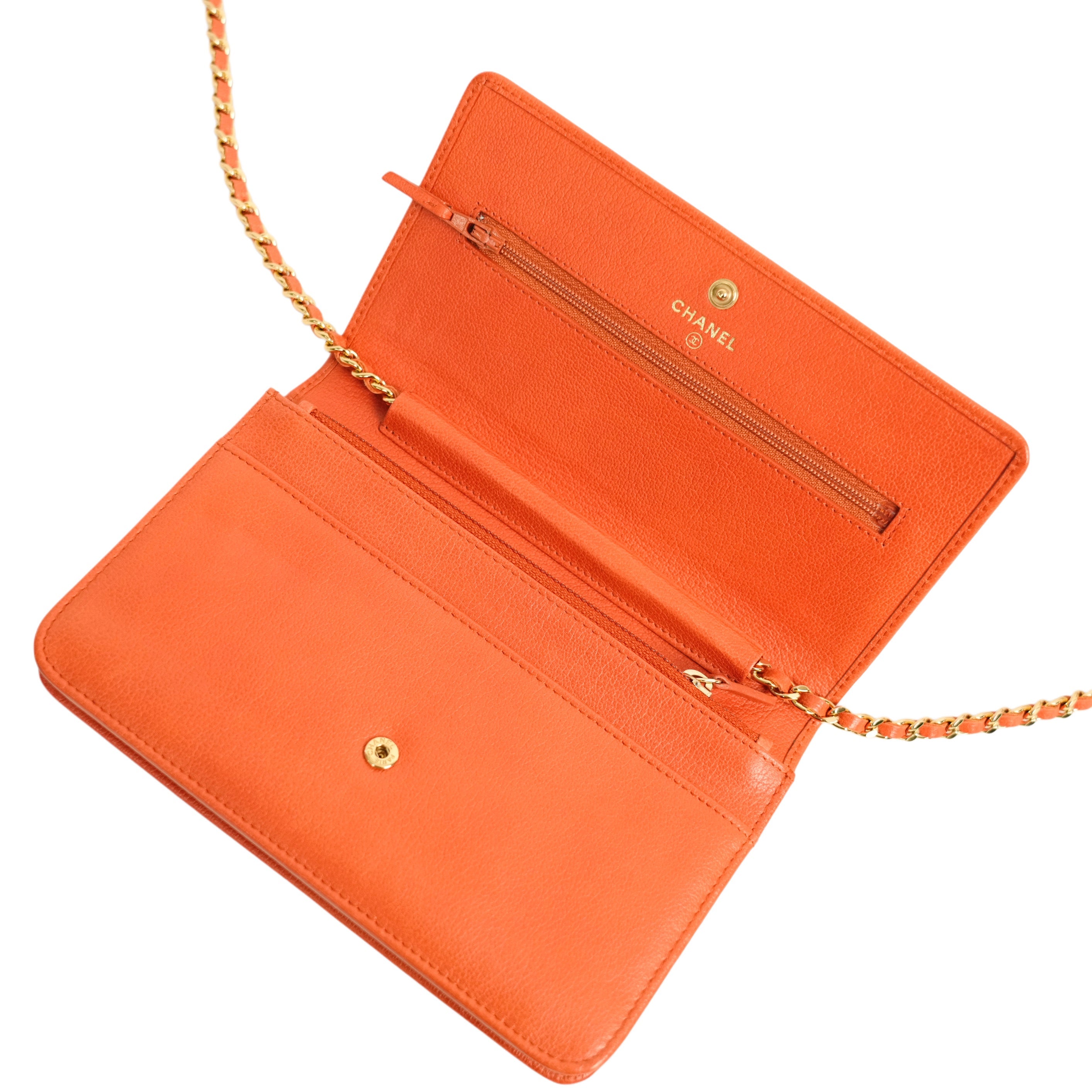 CHANEL 2011 Camellia Coco Mark Chain Wallet