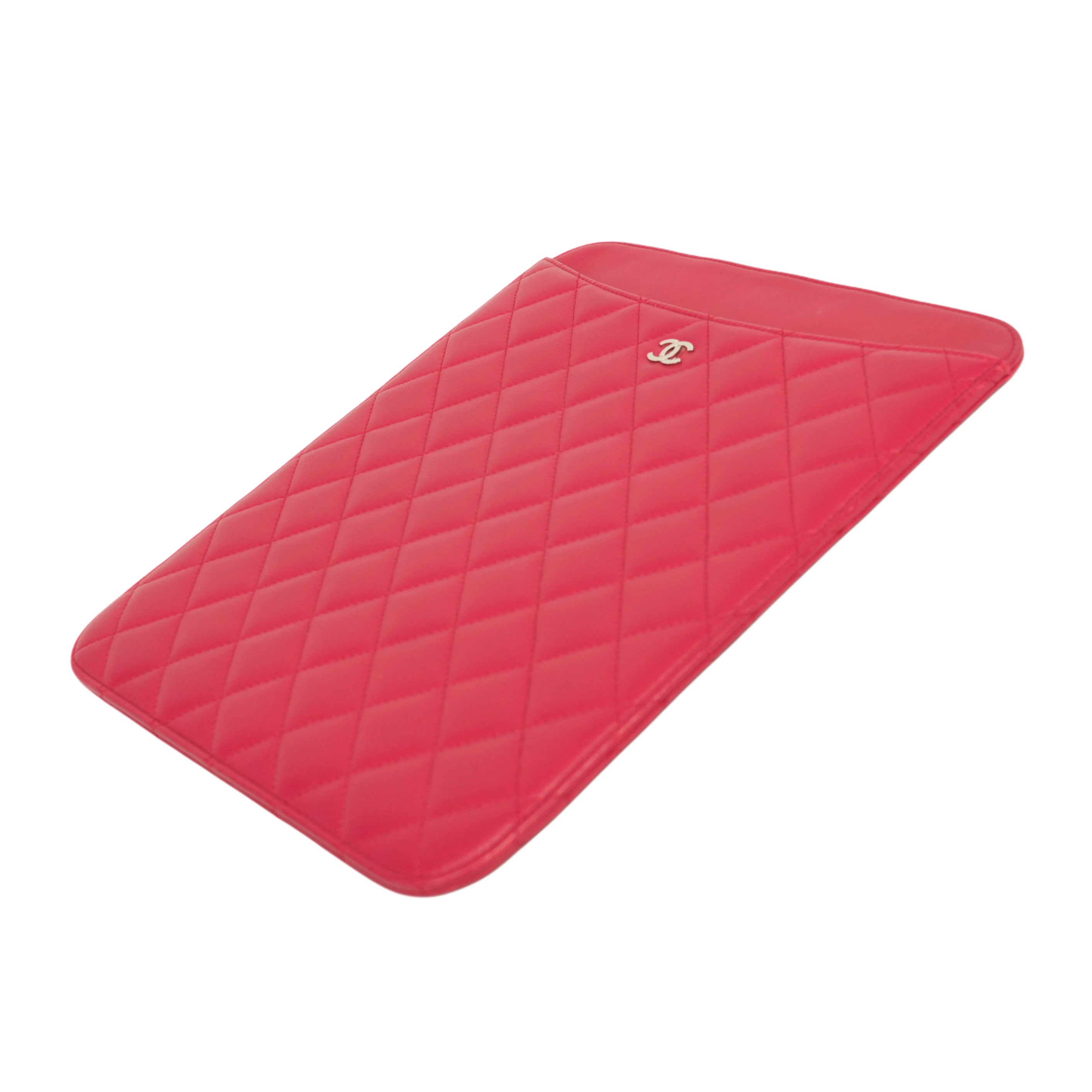CHANEL 2011 Coco Mark Matelasse Lambskin iPad Case