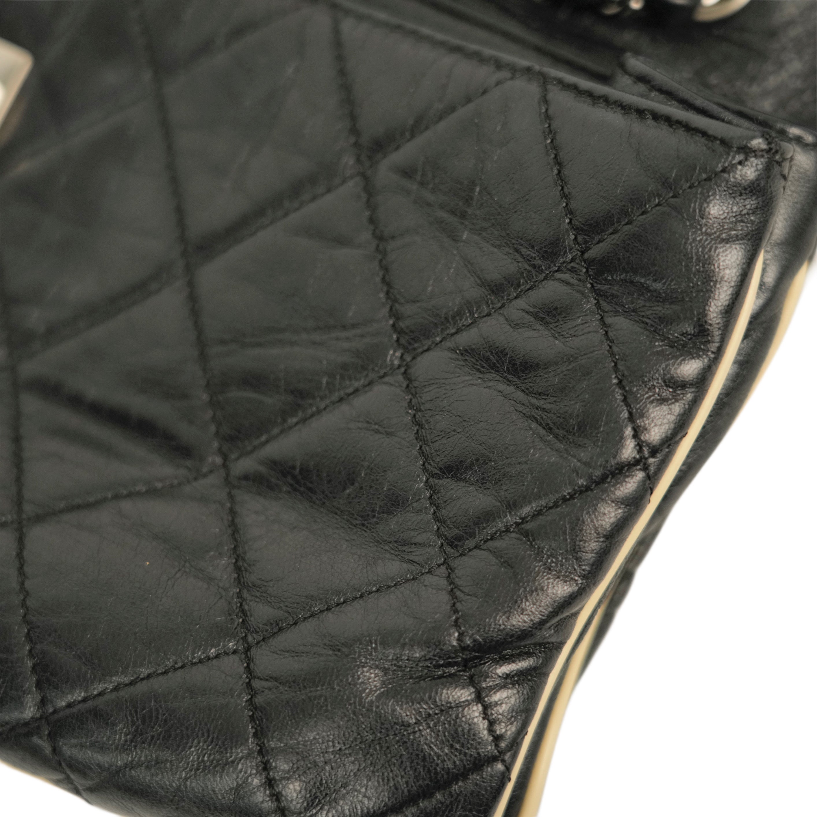 CHANEL 2008–2009 2.55 Chain Matelassé Bicolor Shoulder Bag