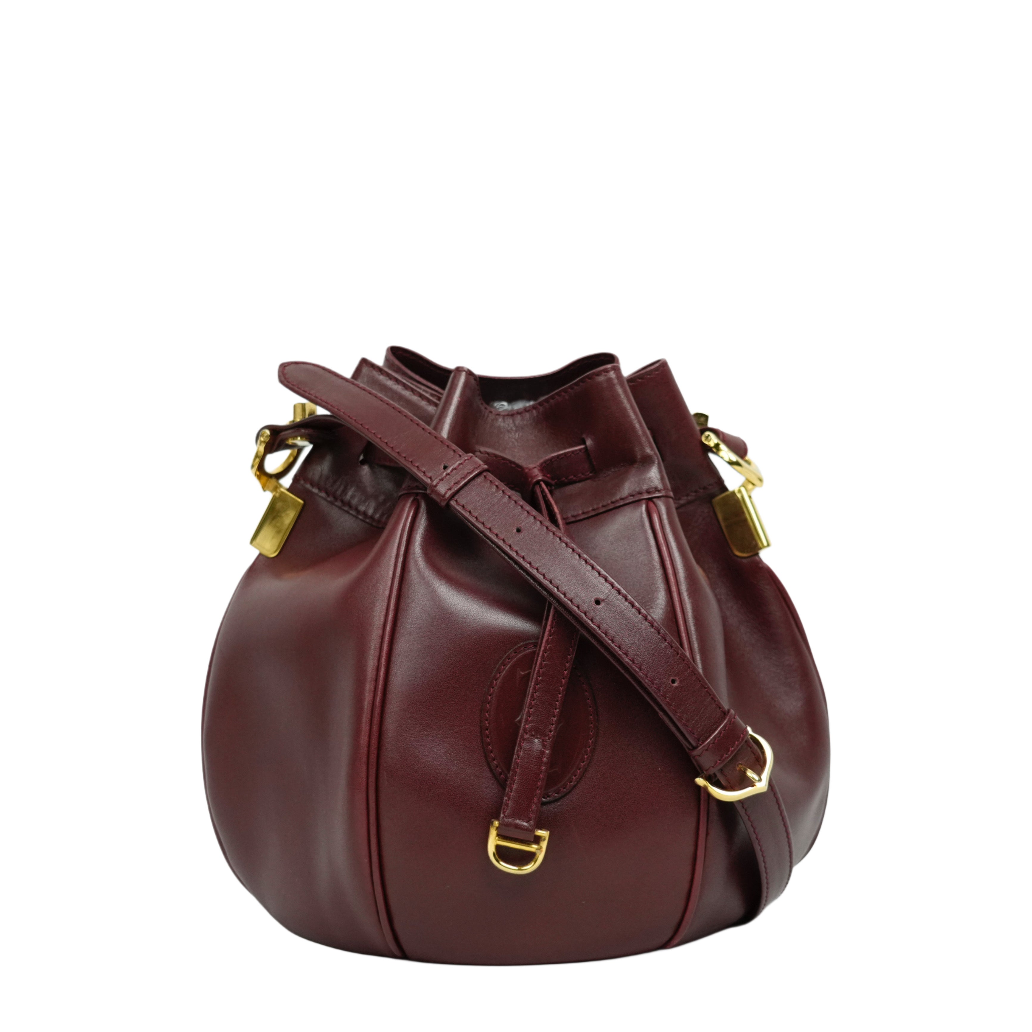 CARTIER Mustline Kinchaku-Type Shoulder Bag