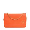 CHANEL 2011 Camellia Coco Mark Chain Wallet