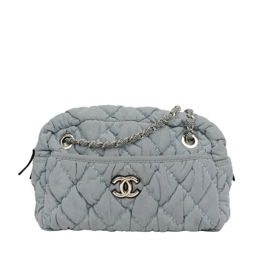 CHANEL 2009–2010 Coco Mark Bubble Quilted Chain Shoulder Bag