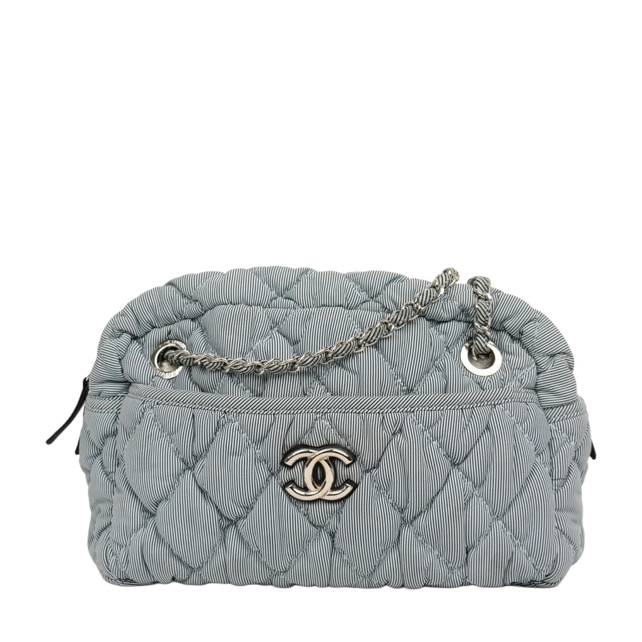 CHANEL 2009–2010 Coco Mark Bubble Quilted Chain Shoulder Bag